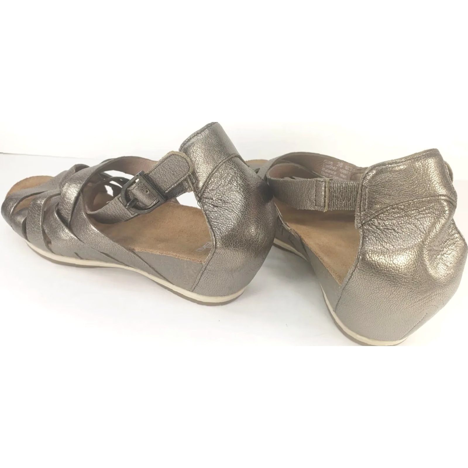 Dansko DANSKO VIVIAN Gladiator Sandal Womens 7.5M Metallic Silver 38EU 38E Open Toe Buckle Hook & Loop Closed Toe Size US 8 / IT 38 - 5 Thumbnail