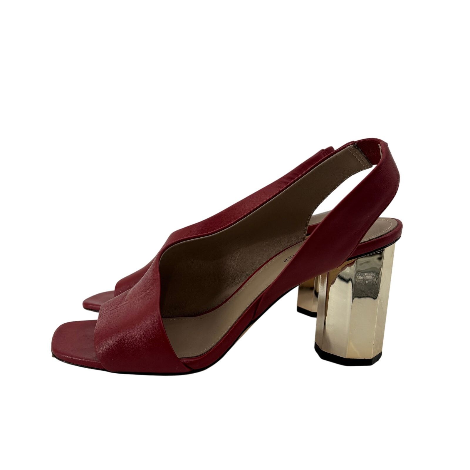 Donald Pliner Donald Pliner Womens Size 9.5 Red Open Toe Pumps Slingback Size US 9.5 / IT 39.5 - 1 Thumbnail