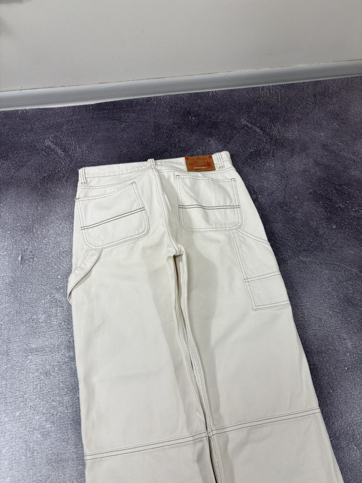 Jaded London Jaded London Double Knee Y2K Off White Skate Fit Baggy Jeans Size US 32 / EU 48 - 15 Thumbnail