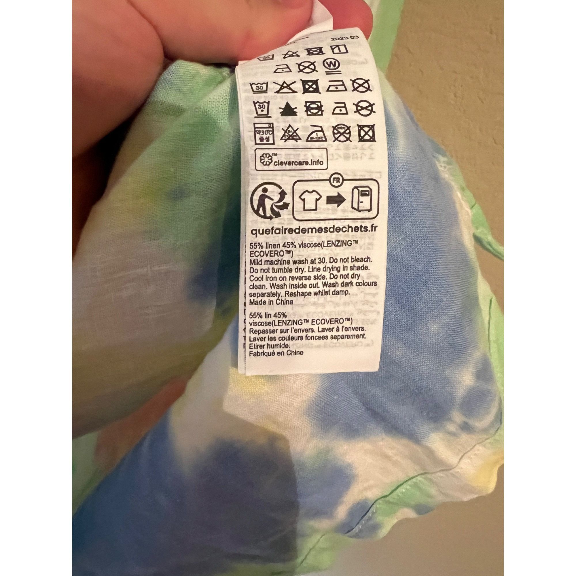 Allsaints Allsaints Pilar Tie Dye Linen Blend Camp Shirt - Size m Size US M / EU 48-50 / 2 - 4 Thumbnail