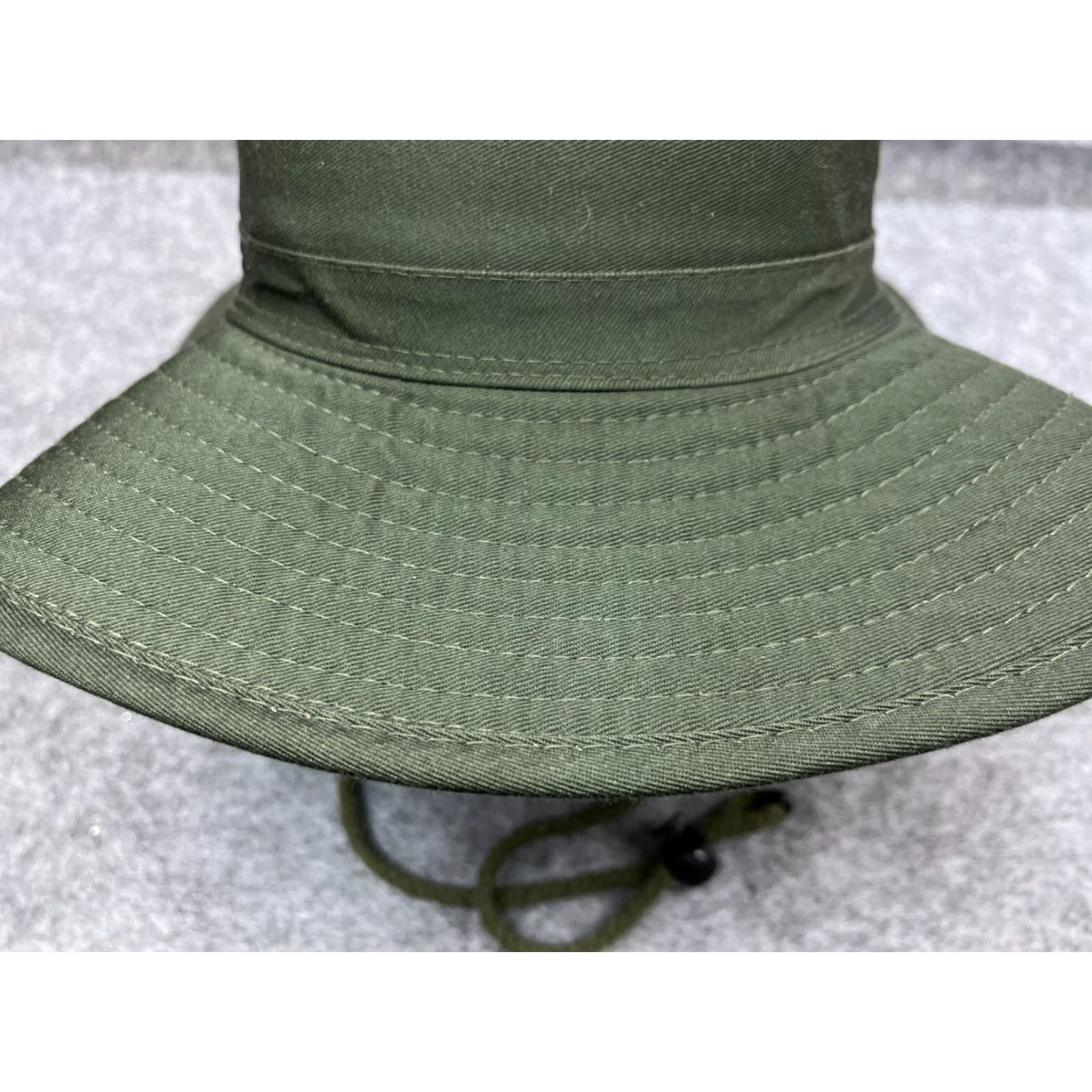 Vintage Unbranded Green Bucket Hat Adult Medium 100% Cotton Neck Flap Outdoor Fishing Camping Travel Unisex Size ONE SIZE - 3 Thumbnail
