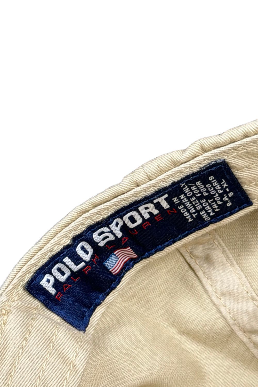 Polo Ralph Lauren Vintage Polo Sport Ralph Lauren USA Flag Cap Khaki Strapback Size ONE SIZE - 3 Thumbnail