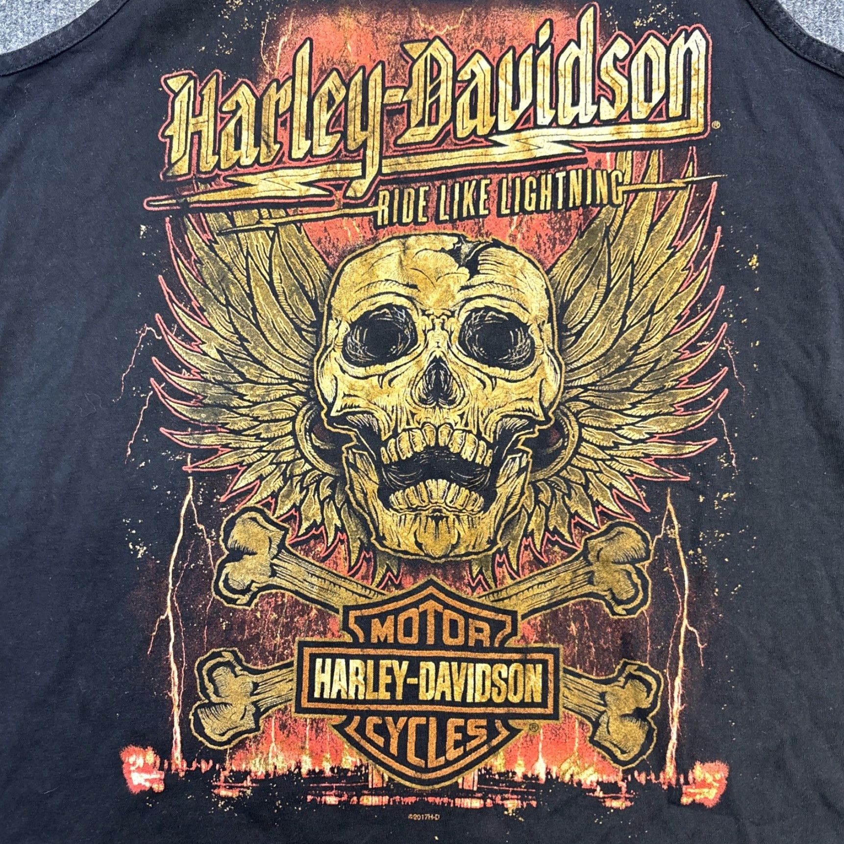 Harley Davidson Harley-Davidson Tank Top Pittsburgh Men’s Med Black Ride The Lightning 2017 T-Shirt Size US M / EU 48-50 / 2 - 2 Thumbnail