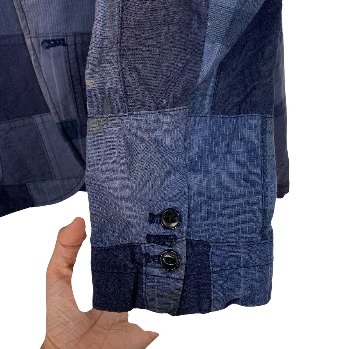 Tommy Hilfiger TOMMY HILFIGER Blue Patchwork Tailored Jacket #2778-C125 Size US M / EU 48-50 / 2 - 7 Thumbnail