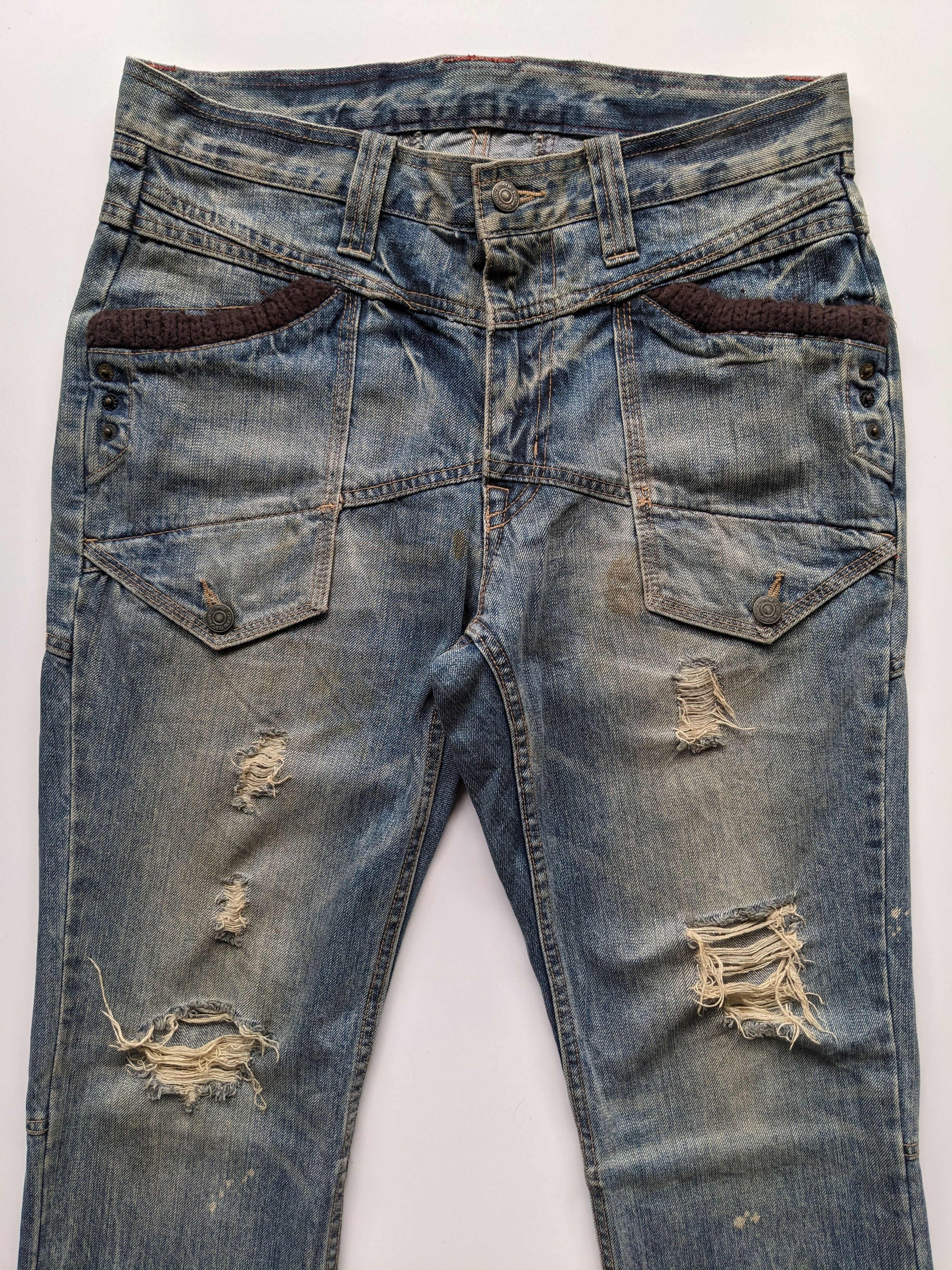 If Six Was Nine PPFM acidwash distressed jeans Size US 33 - 3 Thumbnail