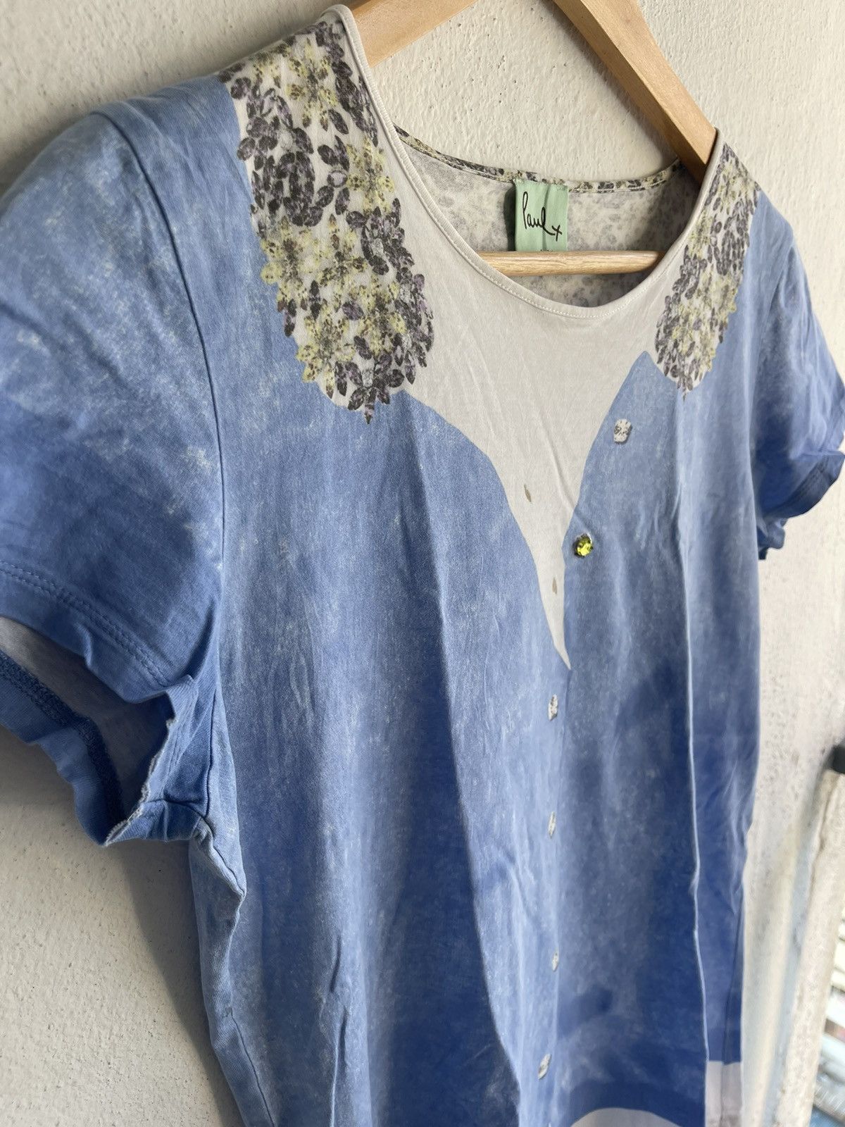 Paul Smith Paul X Asymmetrical Cauliflower Shirt Tee Top Size XL / US 12-14 / IT 48-50 - 4 Thumbnail