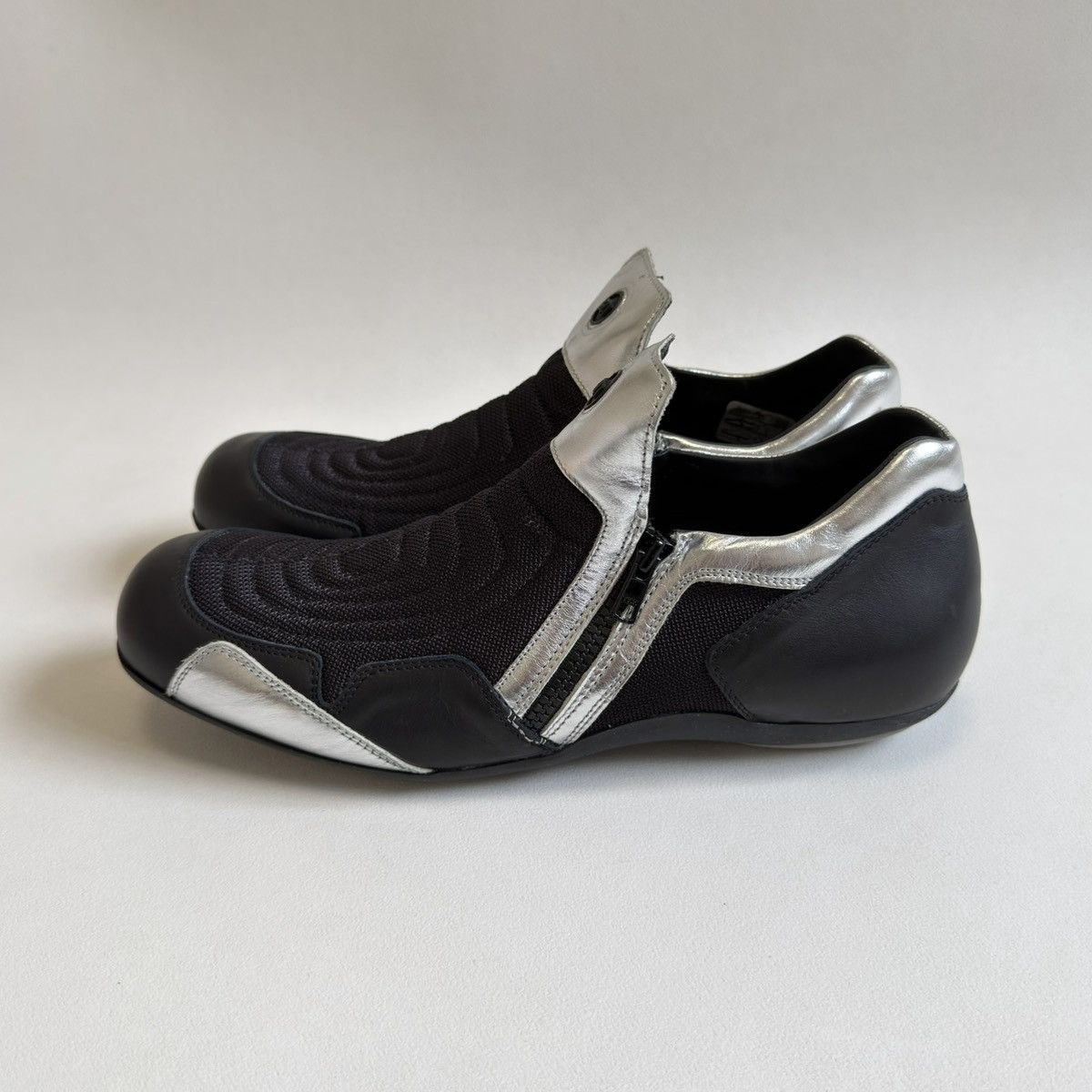 Walter Van Beirendonck 1990s Black/Silver Moto Tech Sneakers Size US 10 / EU 43 - 8 Thumbnail