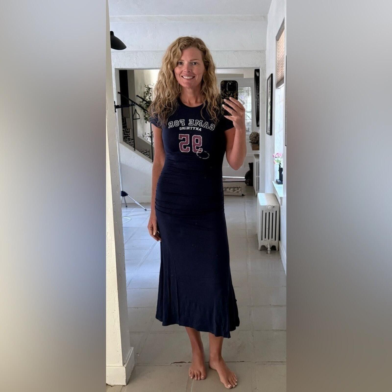Anthropologie Anthropologie Daily Practice Ready Set Go Midi Dress Navy S Size S / US 4 / IT 40 - 1 Thumbnail