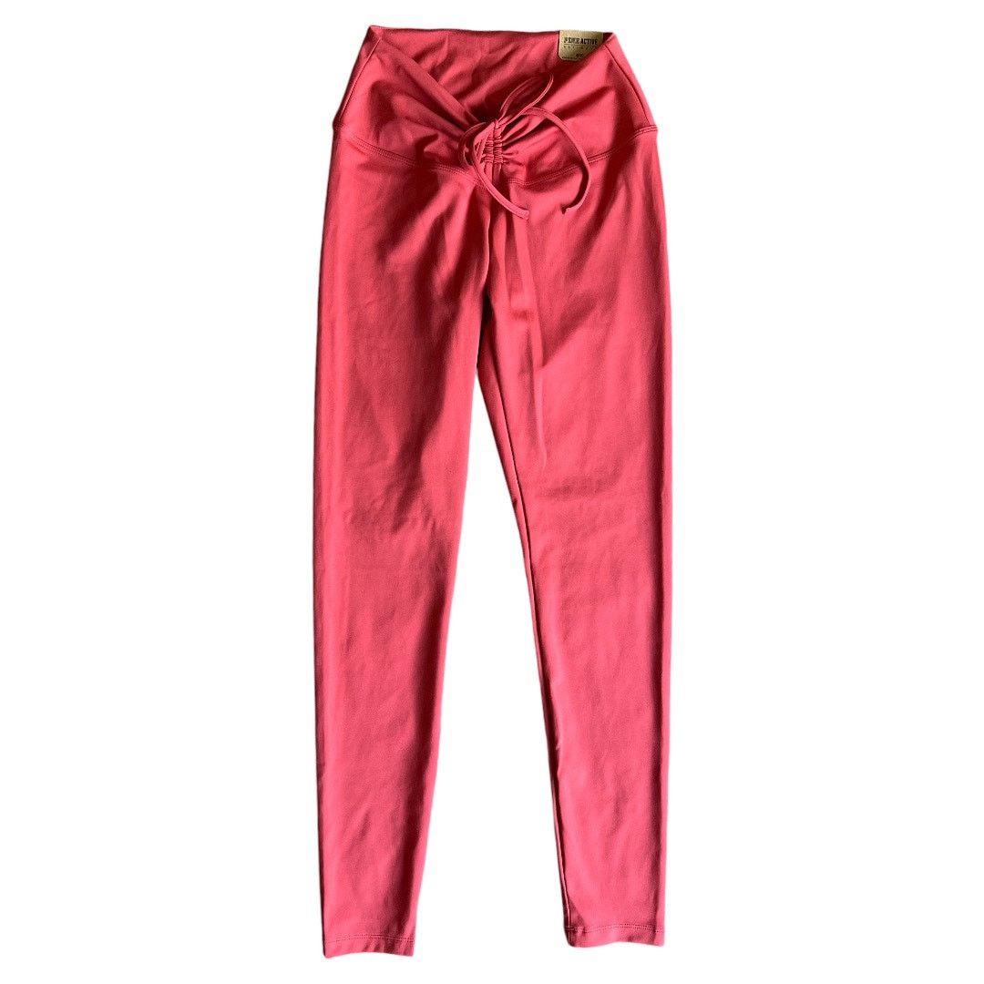 Victoria's Secret Victoria's Secret Red Adjustable Waist Ruched Leggings, M Size 28" / US 6 / IT 42 - 1 Thumbnail