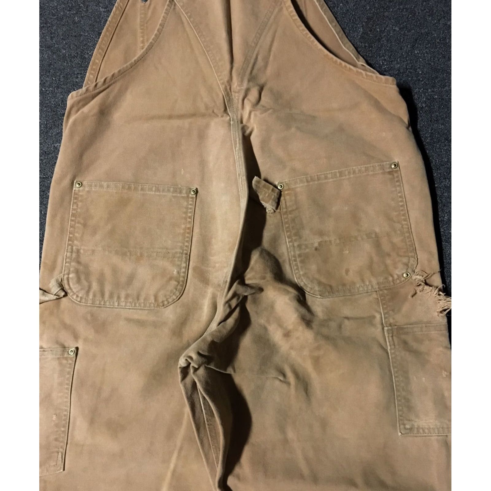 Carhartt VINTAGE Carhartt Overalls Shirt Mens 38 Tan Distressed 70s 80s USA Grunge Punk Trucker Workwear Retro Western 90s Union Made Size US 38 / EU 54 - 7 Thumbnail