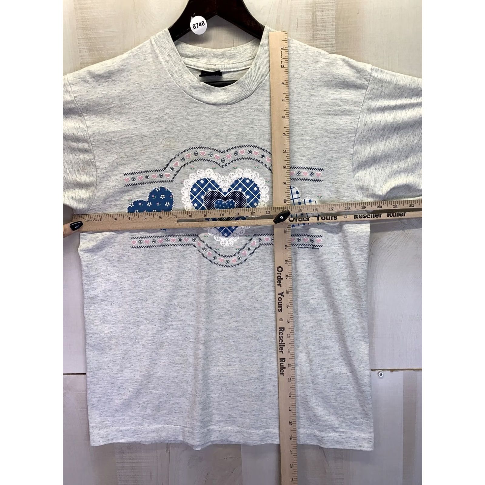 Vintage VINTAGE Screen Stars Shirt Womens L Gray 1992 Heart Graphic -8748 Size L / US 10 / IT 46 - 3 Thumbnail