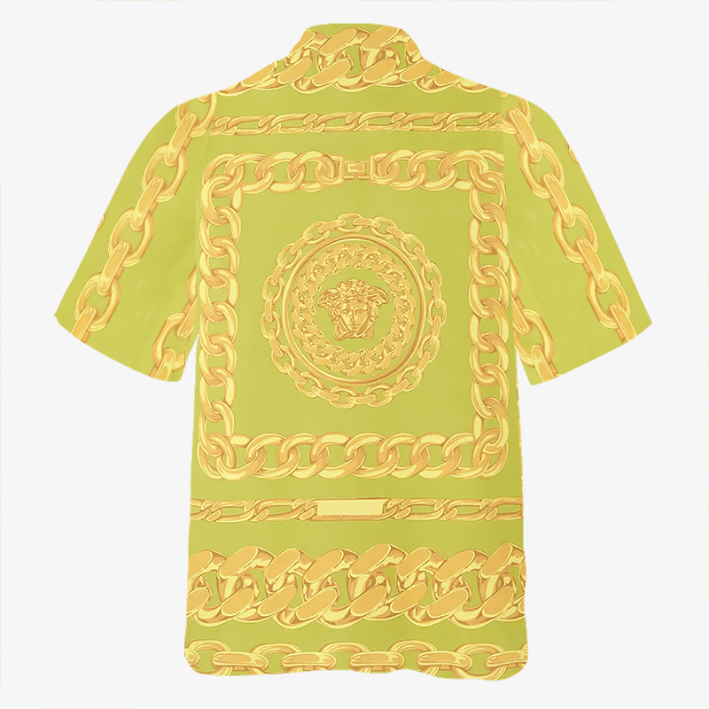 The Unbranded Brand Medusa Chains-Print Shirt, Baroque Style Short Sleeve Shirt Size US S / EU 44-46 / 1 - 2 Thumbnail