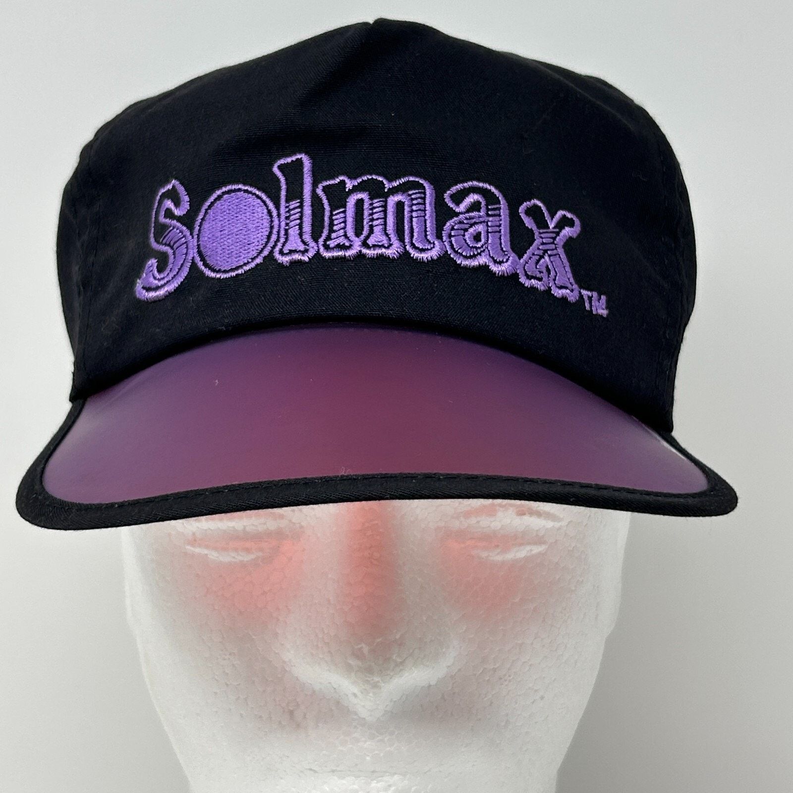 Vintage Vintage 80s Solmax Hat Baseball Cap Sunbathing UV Black Size ONE SIZE - 2 Thumbnail