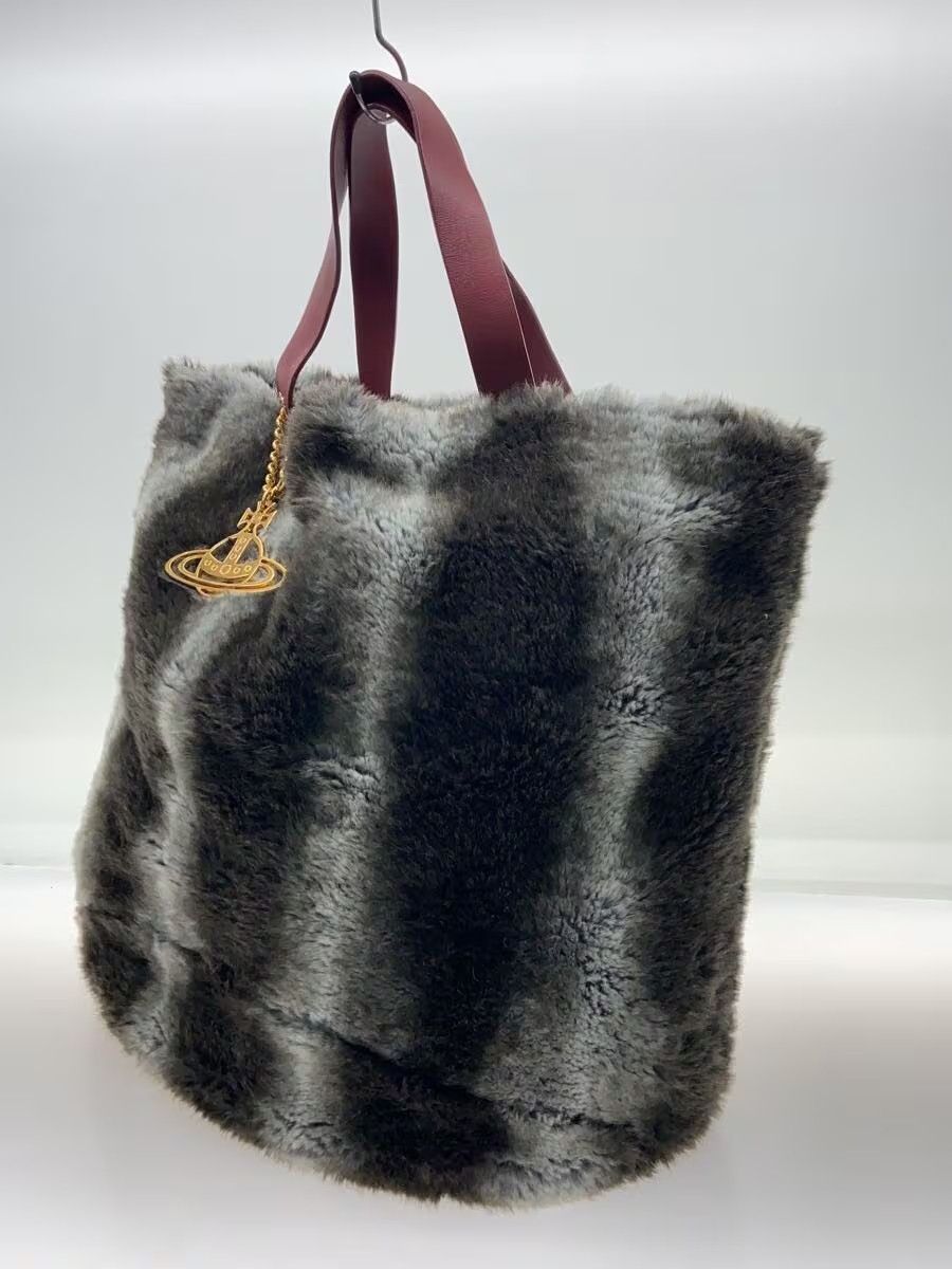 Vivienne Westwood Fluffy Striped Orb Chain Tote Bag Size ONE SIZE - 2 Thumbnail