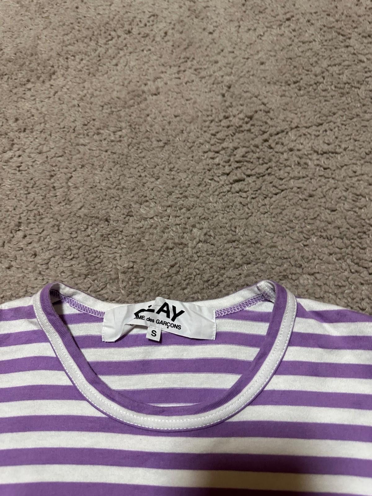 Comme des Garcons Comme des Garçons Girls Striped Long Sleeve T-shirt Tee Size S / US 4 / IT 40 - 6 Thumbnail