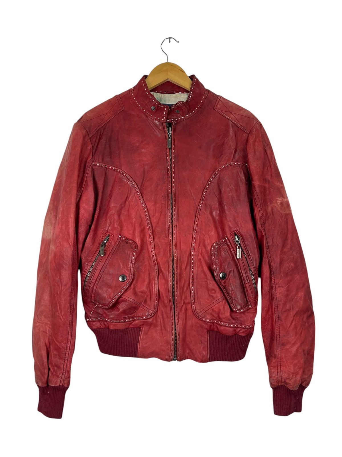 ジャケット・アウター JEAN PAUL GAULTIER sheep leather jacket JEAN PAUL GAULTIER Femme Size M Black Leather Sheep Skin
