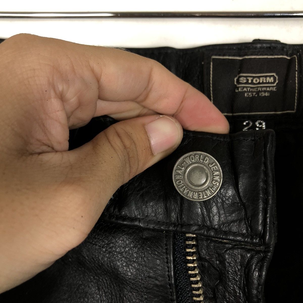 Genuine Leather 🔥90’s Riot Riot Genuine Leather Pants Racing Storm Japan Size US 29 - 10 Thumbnail