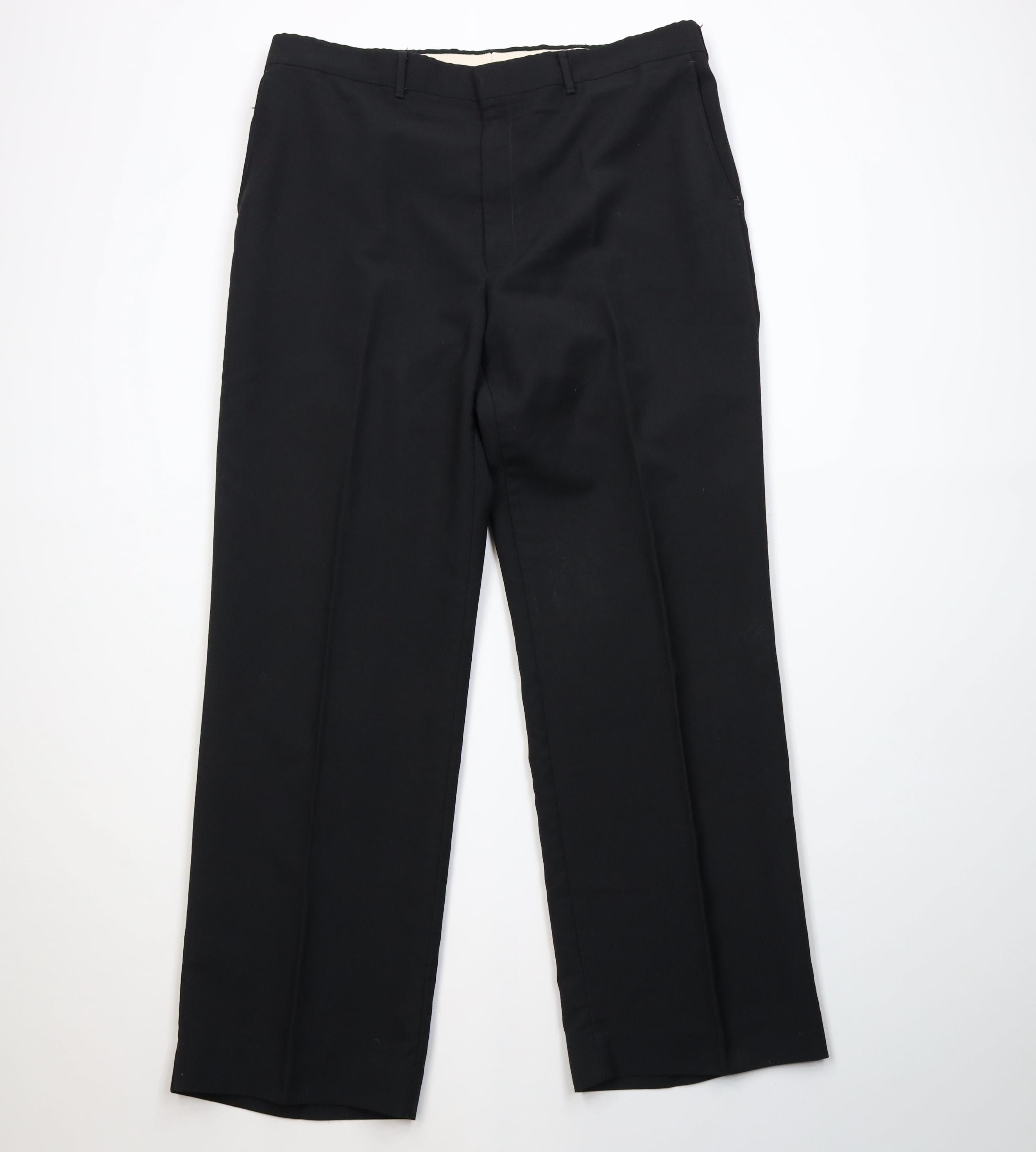 Vintage Vintage 70s Streetwear Wool Blend Knit Wide Leg Chino Pants Size US 38 / EU 54 - 1 Thumbnail