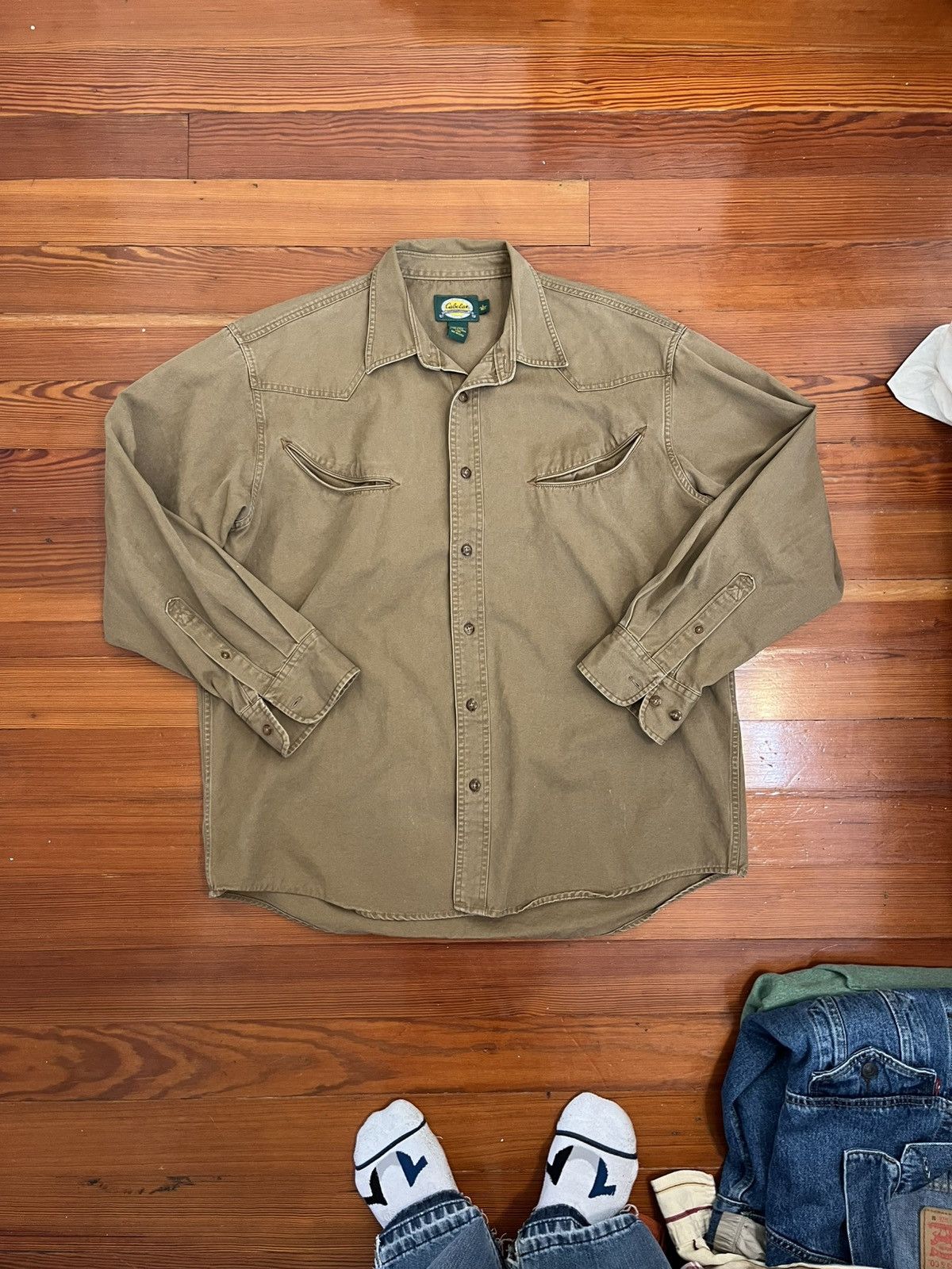 Cabelas Cabelas Cotton Overshirt Size US L / EU 52-54 / 3 - 2 Thumbnail