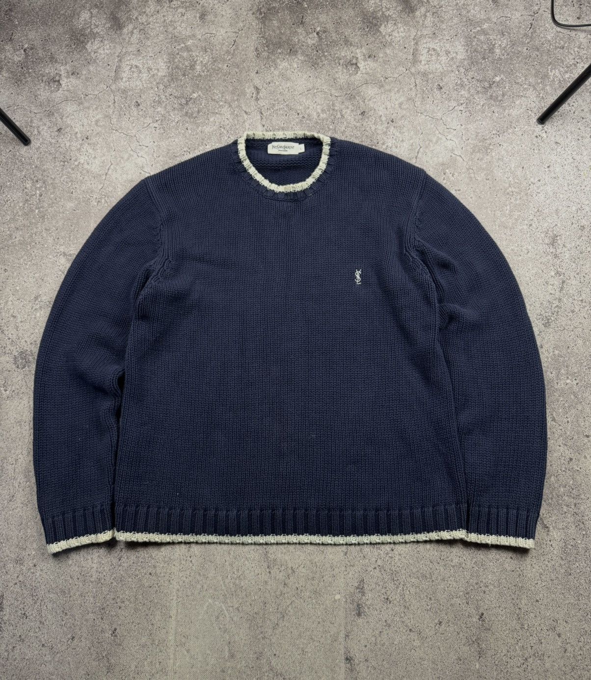 Yves Saint Laurent YSL Vintage YvesSaintLaurent knitted sweater crewneck Size US L / EU 52-54 / 3 - 1 Thumbnail
