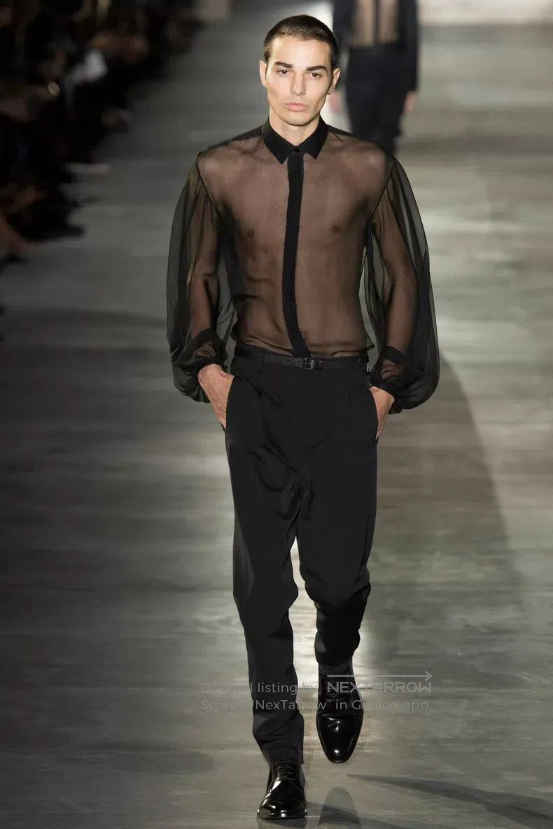 Saint Laurent Paris Saint Laurent Paris size 95 Black Grained Leather Square Bu Size ONE SIZE - 8 Thumbnail