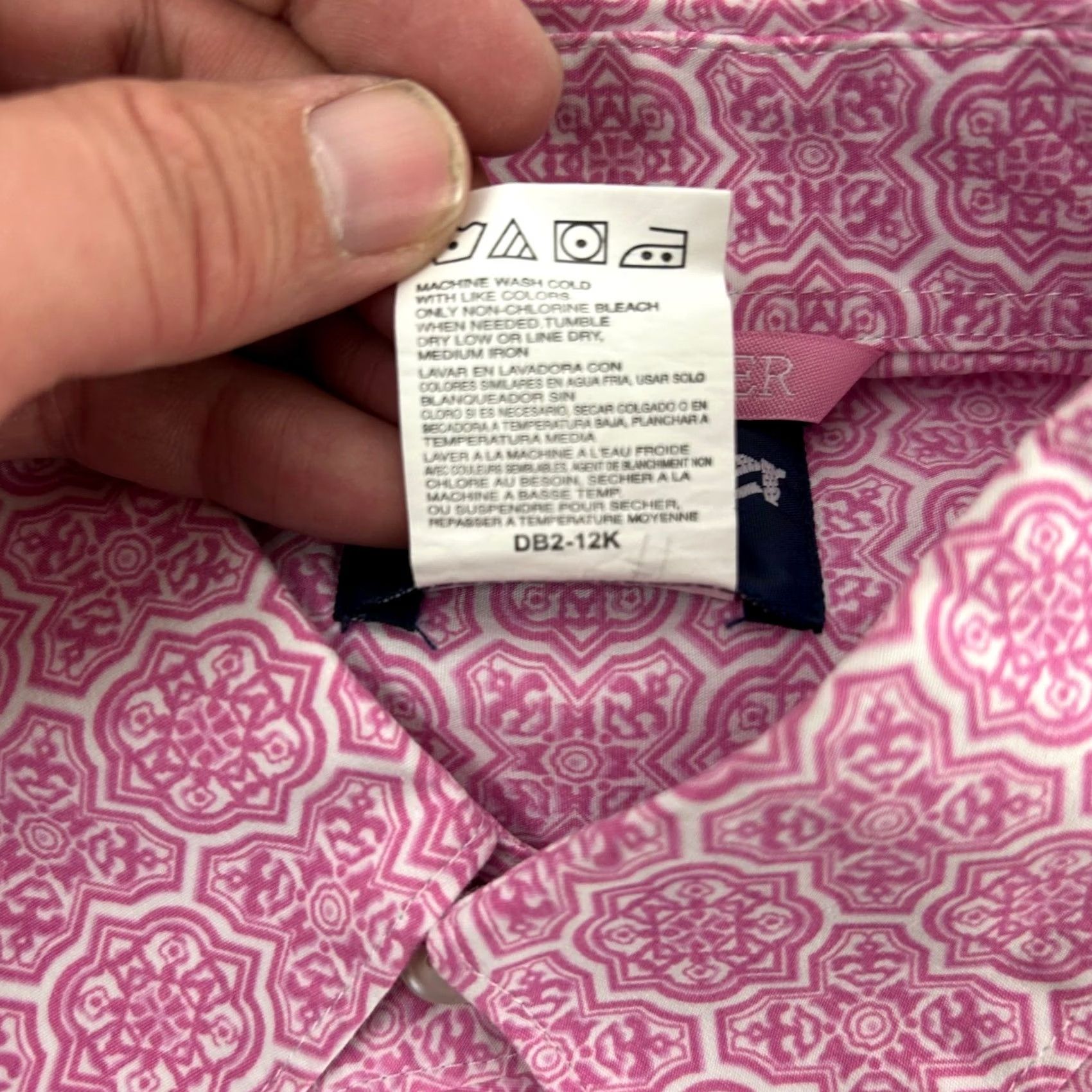 Wrangler VINTAGE Wrangler Geometric Pink Button-Down Shirt XL Mens Breast Cancer Awareness Size US XL / EU 56 / 4 - 6 Thumbnail