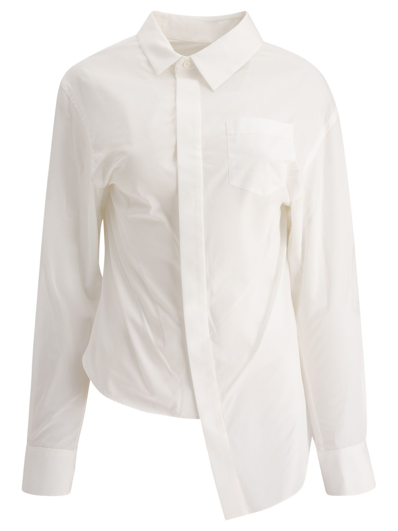 Sacai Poplin Asymmetrical Shirt Size L / US 10 / IT 46 - 1 Thumbnail