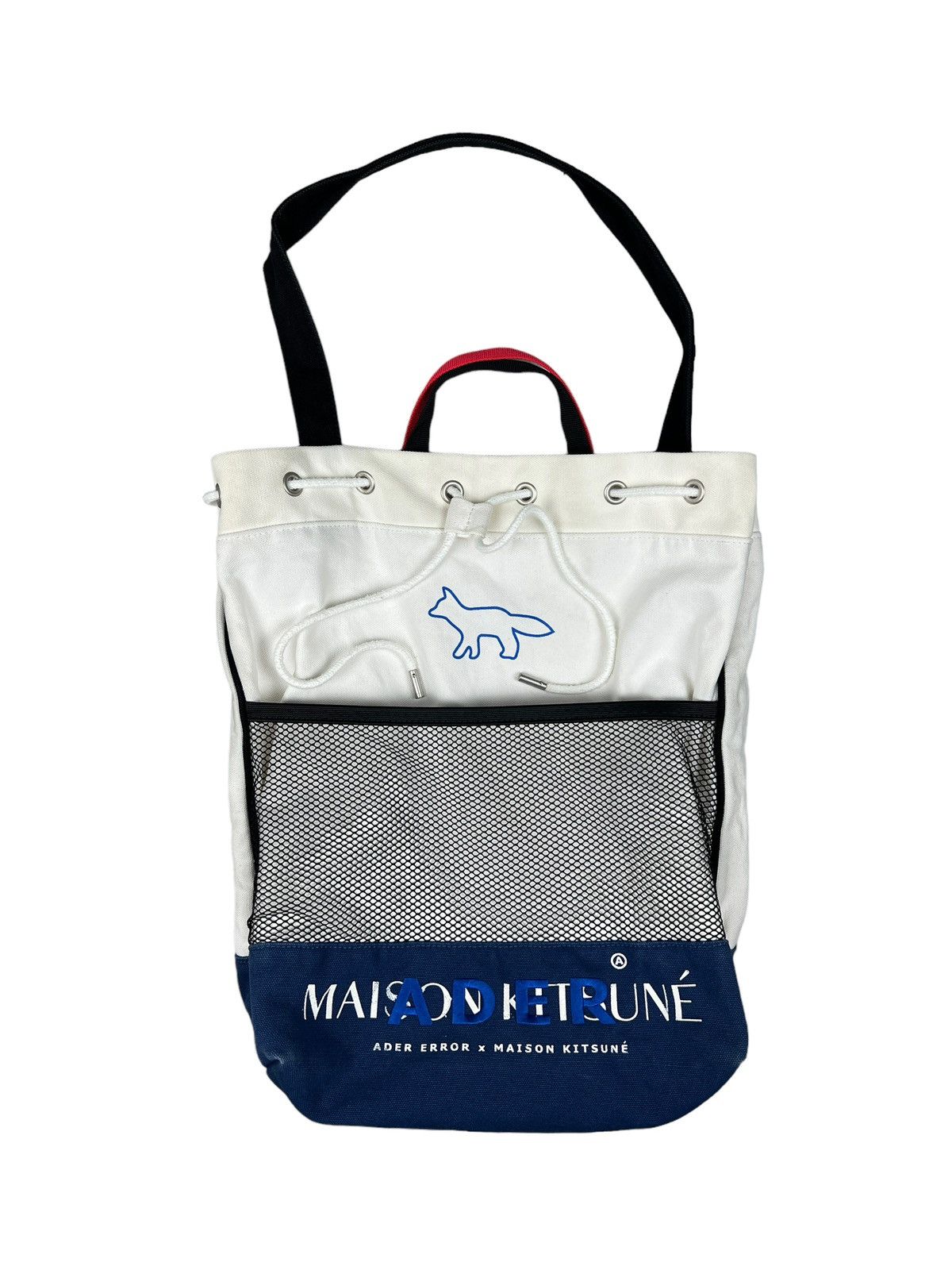 Ader Error × Maison Kitsune SS19 Ader Error x Maison Kitsuné Canvas Tote Bag Size ONE SIZE - 3 Thumbnail