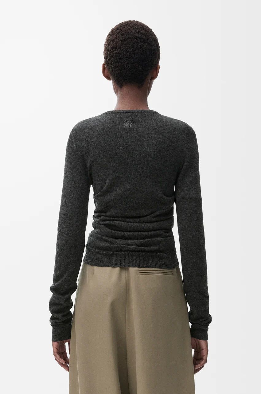 Loewe o1loc1c0525 Draped Cardigan in Grey Size M / US 6-8 / IT 42-44 - 4 Thumbnail