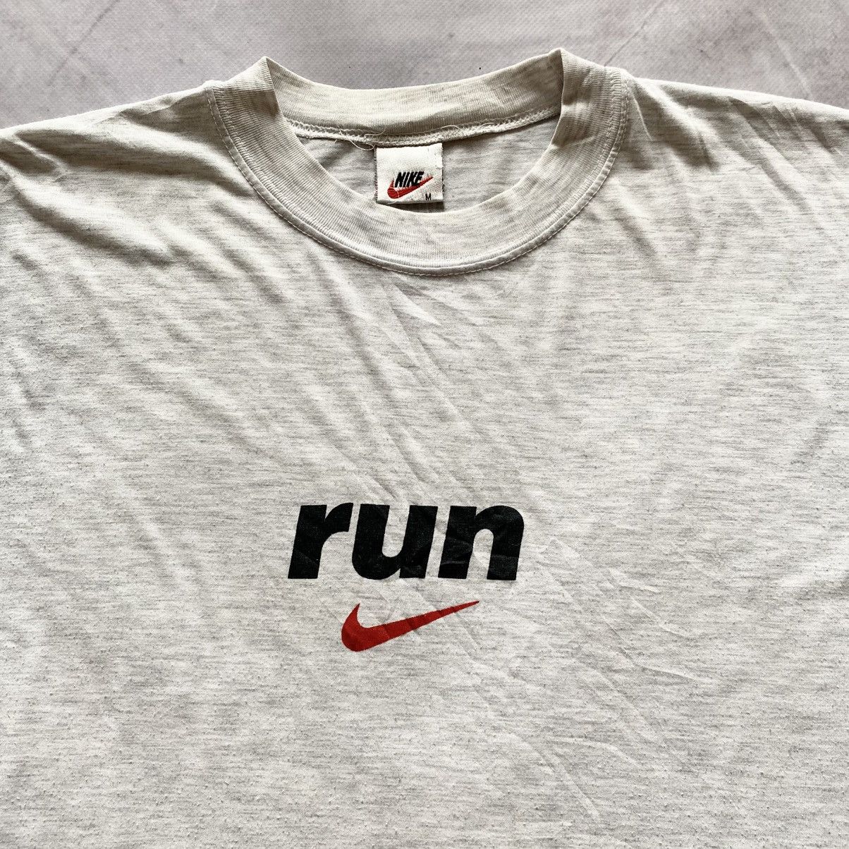 Nike × Vintage 80-90s Rare Nike Run Center Logo Archive T-Shirt Tee Size US M / EU 48-50 / 2 - 2 Thumbnail