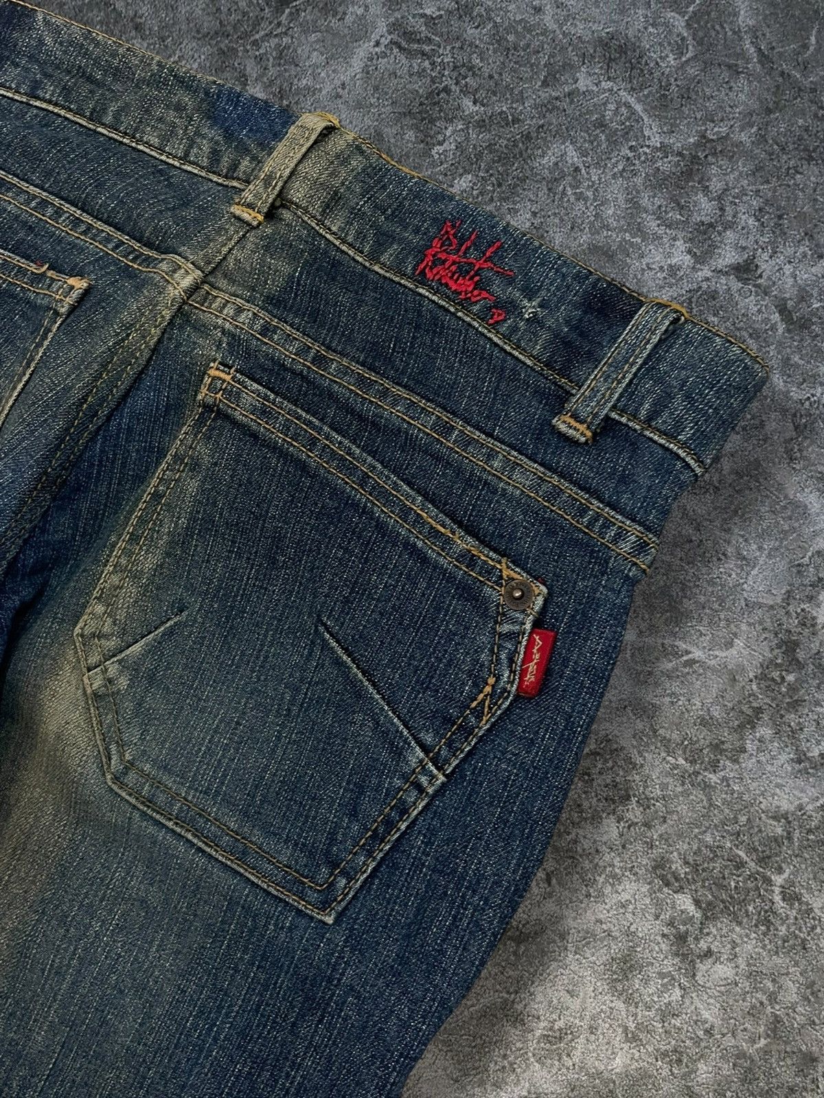 Tornado Mart Vintage Japan Designer 90’s Ritsuko Shirahama Flared Denim Size US 28 / EU 44 - 11 Thumbnail