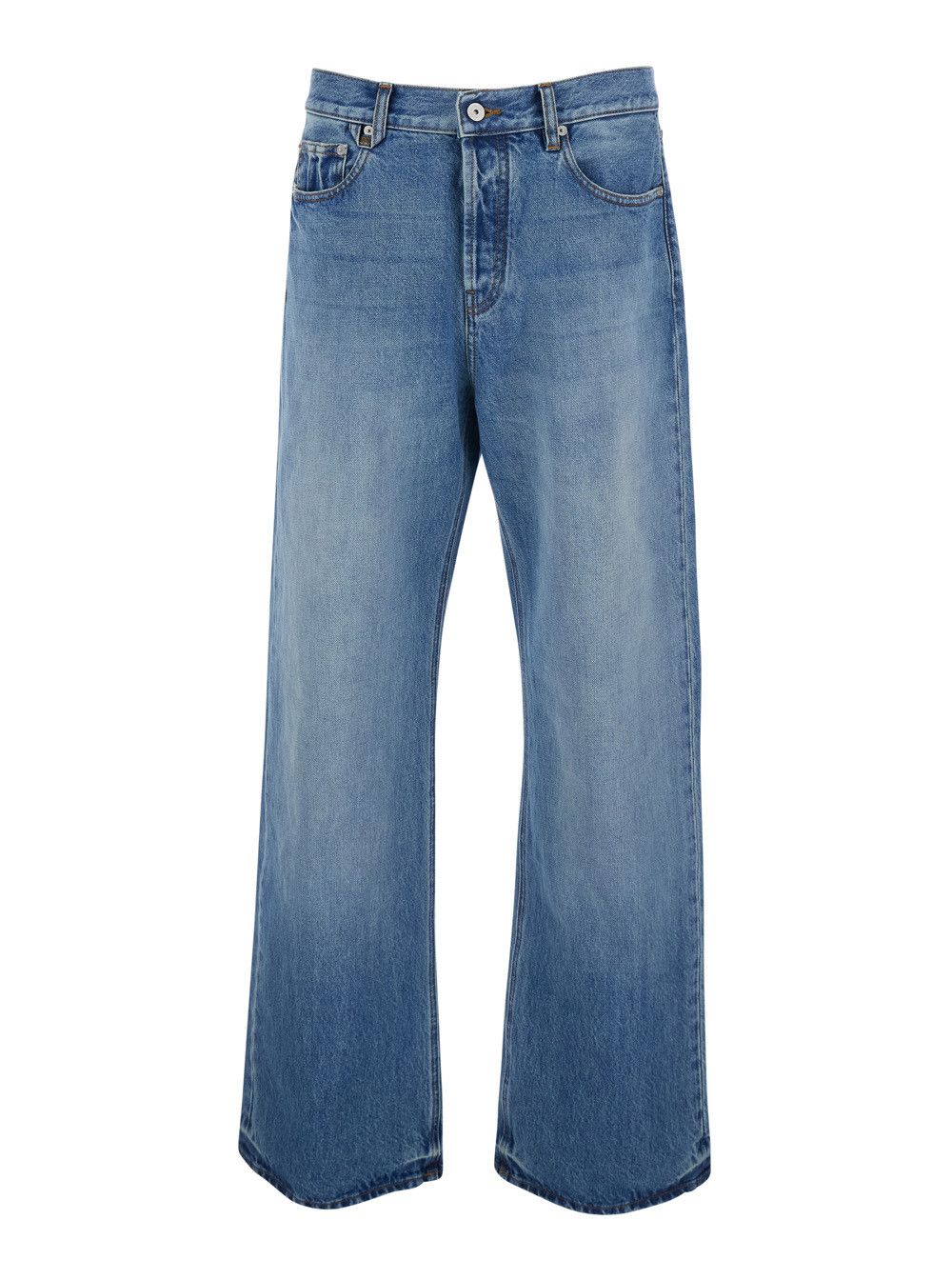 Jacquemus 'Le De-Nimes Droit' Blue Jeans with Logo Embroidery on the Pocket in Denim for Men Size US 36 / EU 52 - 1 Thumbnail