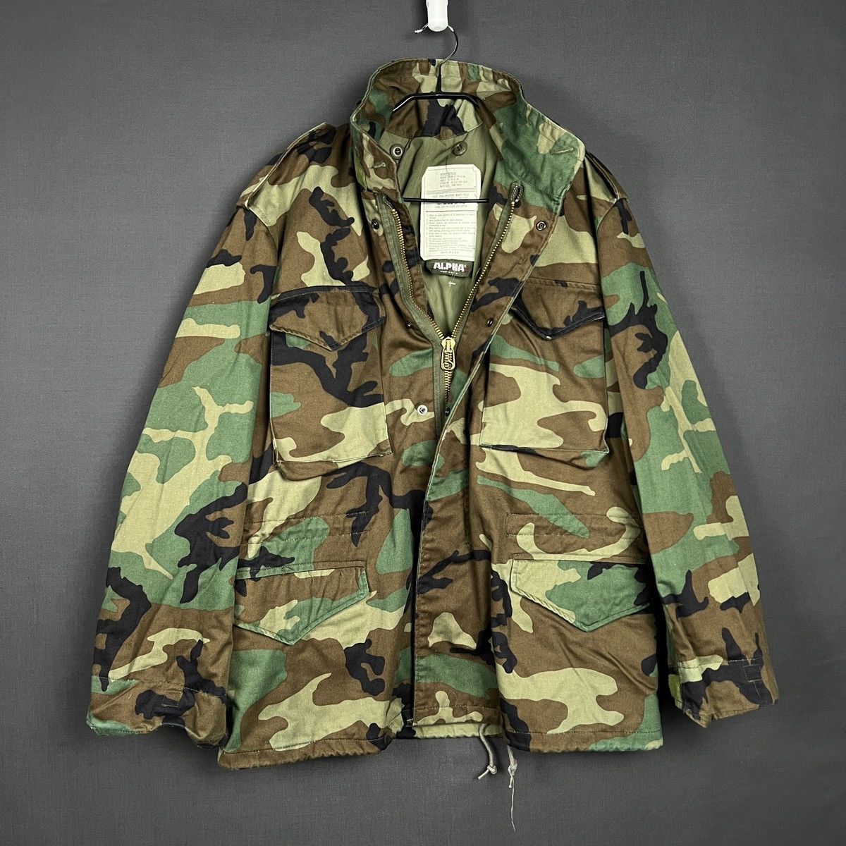 Alpha Industries Vintage Alpha Industries M-65 Field Jacket Woodland Camo 90s Size US M / EU 48-50 / 2 - 1 Thumbnail
