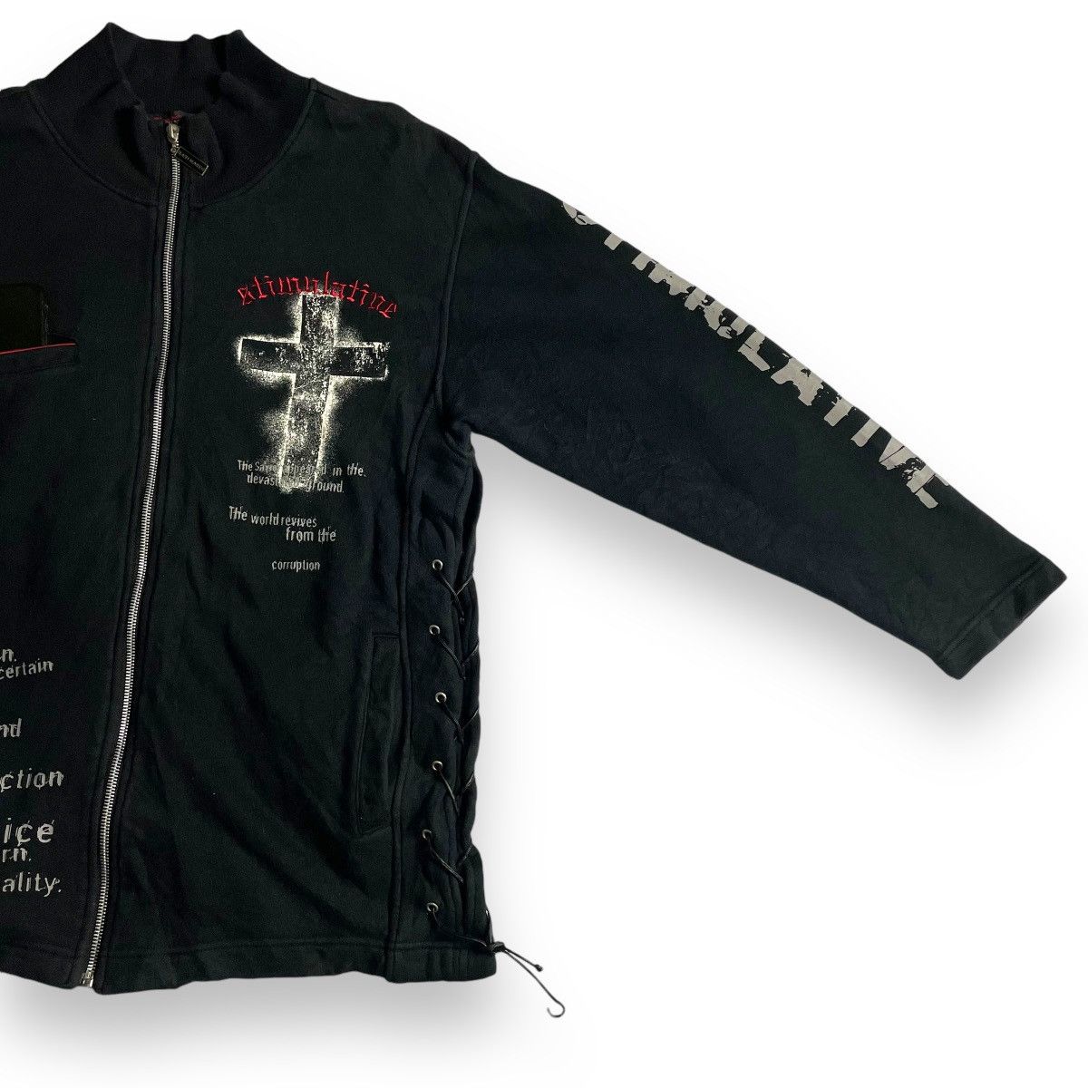 If Six Was Nine × Japanese Brand × Le Grande Bleu (L.G.B.) 🇯🇵 SLASH NUMBER SEDITIONARIES PUNK FULL ZIP SWEATER JACKET Size US M / EU 48-50 / 2 - 5 Thumbnail