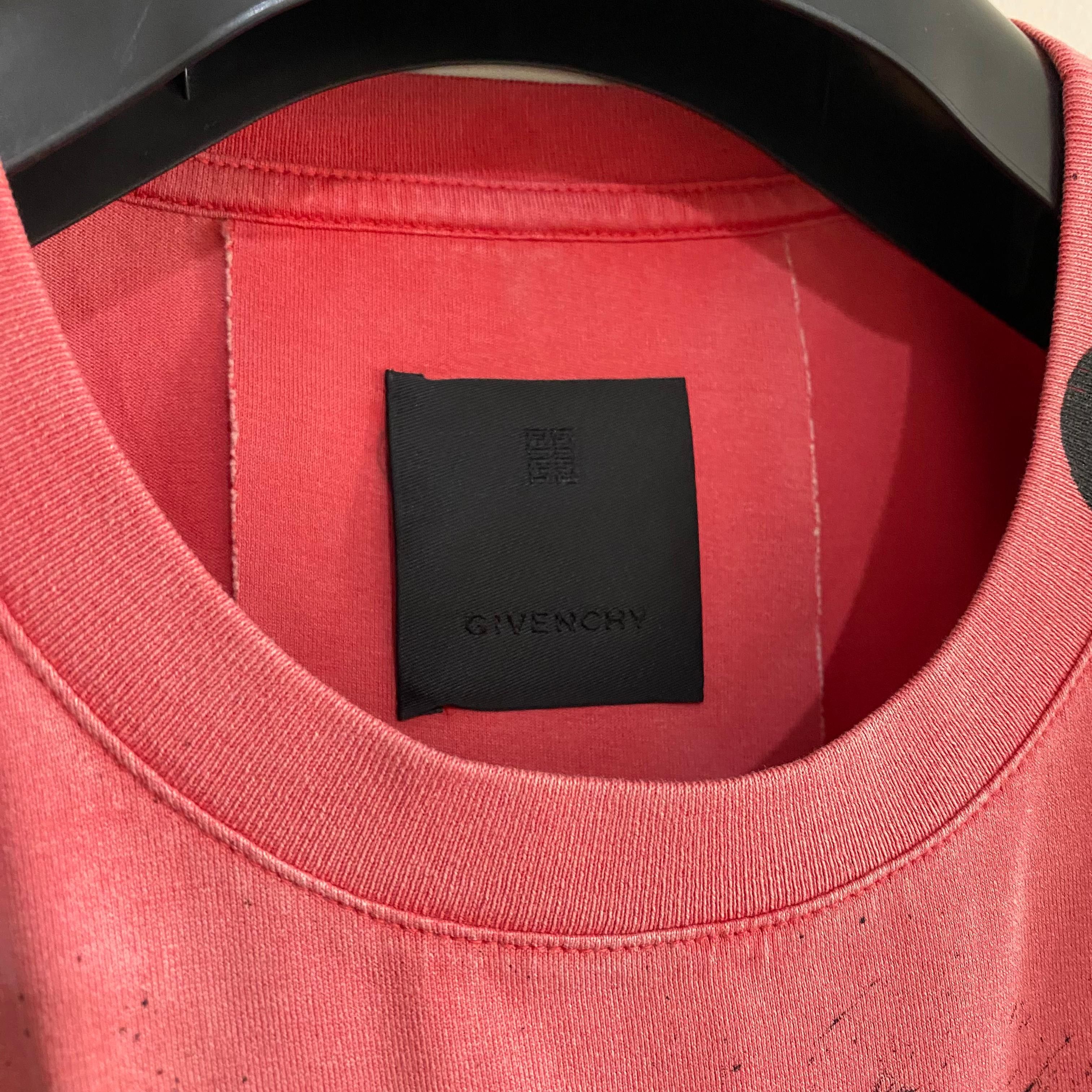 Givenchy x Chito Washed Red Graffiti Dog Oversized T-Shirt Size US M / EU 48-50 / 2 - 6 Thumbnail