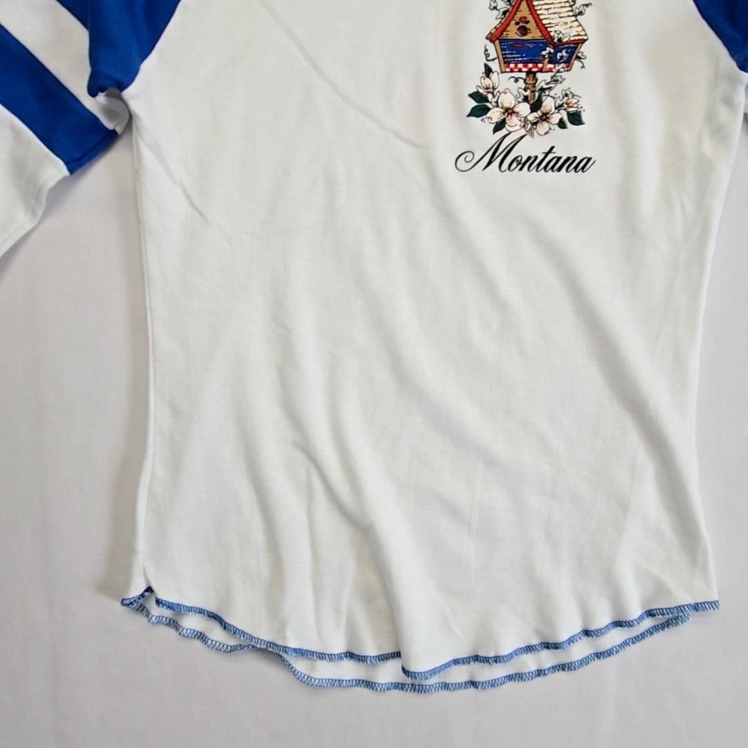 Vintage Vintage Montana Raglan Shirt S Birdhouse Graphic Blue Tee Size US L / EU 52-54 / 3 - 3 Thumbnail