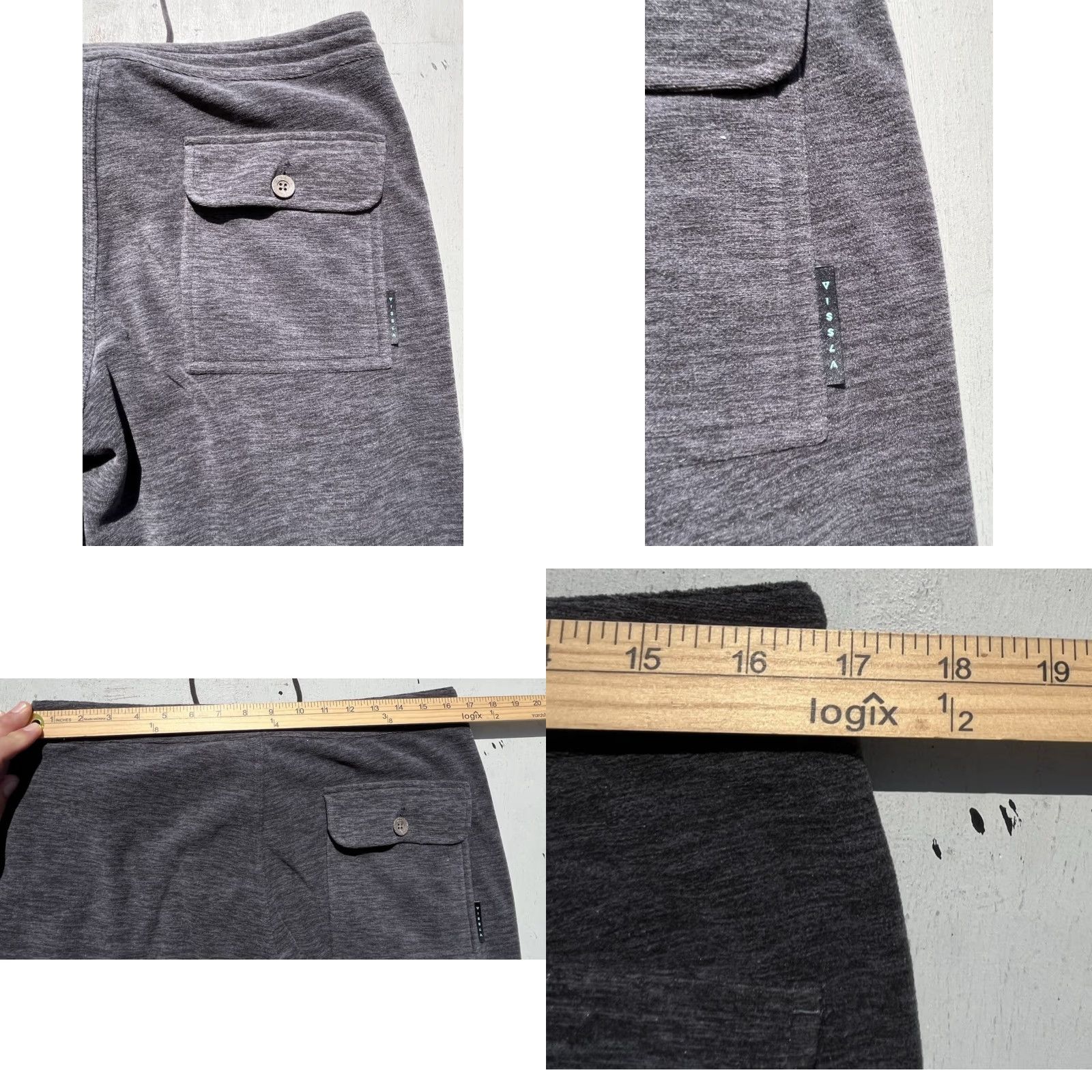 Vissla Vissla Men's Joggers Gray Solid S Pockets String Stretch Activewear Loose Gym Pants Size US 29 - 8 Thumbnail