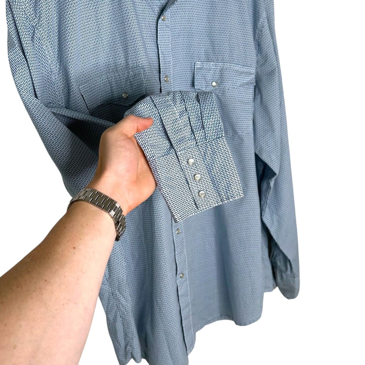Wrangler Wrangler Western Pearl Snap button down shirt Size US XL / EU 56 / 4 - 4 Thumbnail