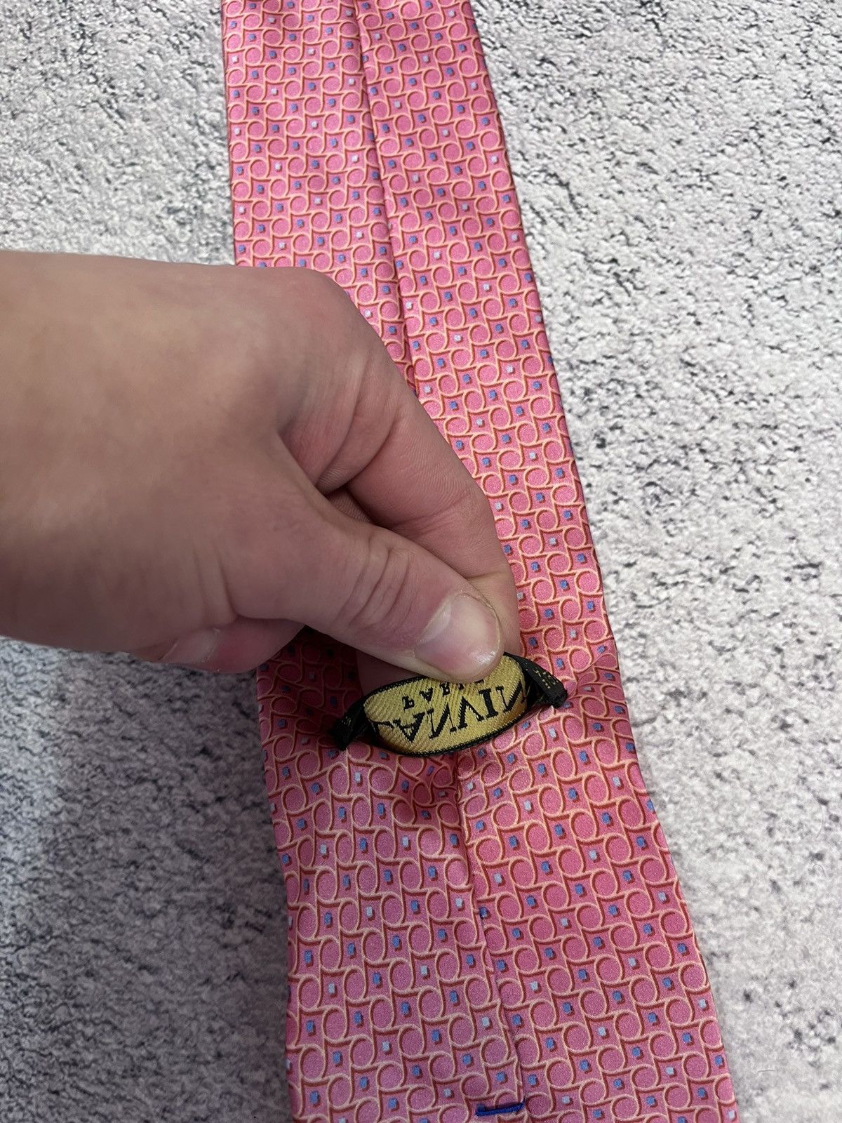 Lanvin Lanvin Paris Men’s Tie 100% Silk Pink Made In France Size ONE SIZE - 6 Thumbnail