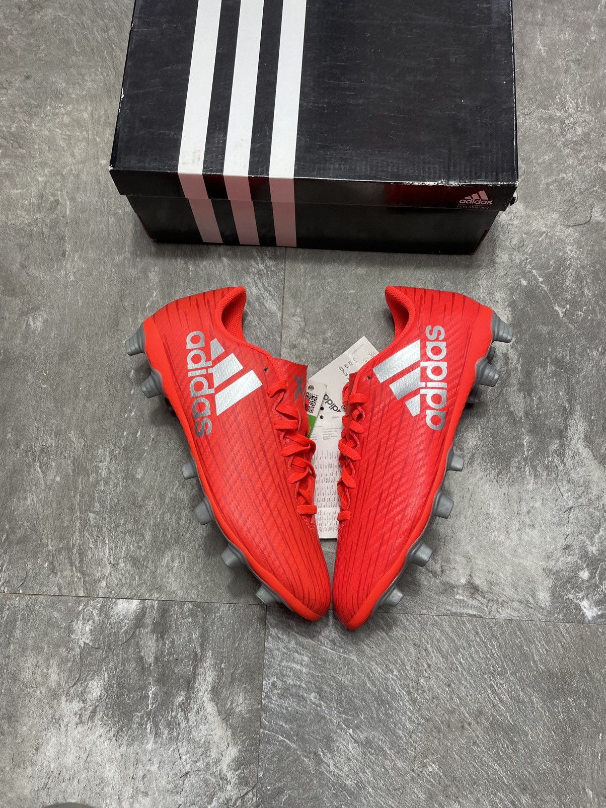 Adidas AdidasX 16.4 FxG Soccer Cleats Solar Red Silver Men’s Size US 7 / EU 40 - 5 Thumbnail