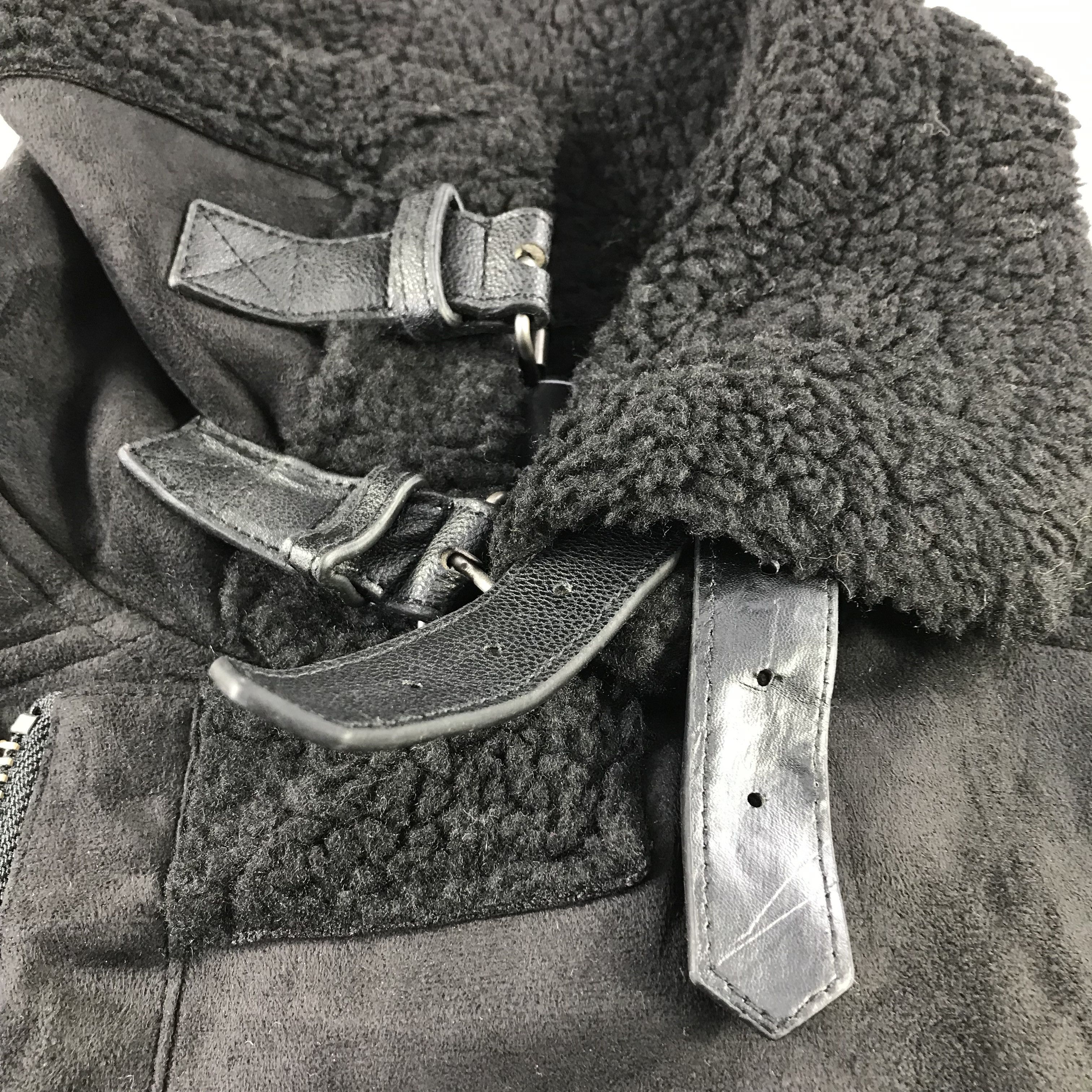Japanese Brand Faux Suede Biker Zipper Jacket Size US L / EU 52-54 / 3 - 9 Thumbnail