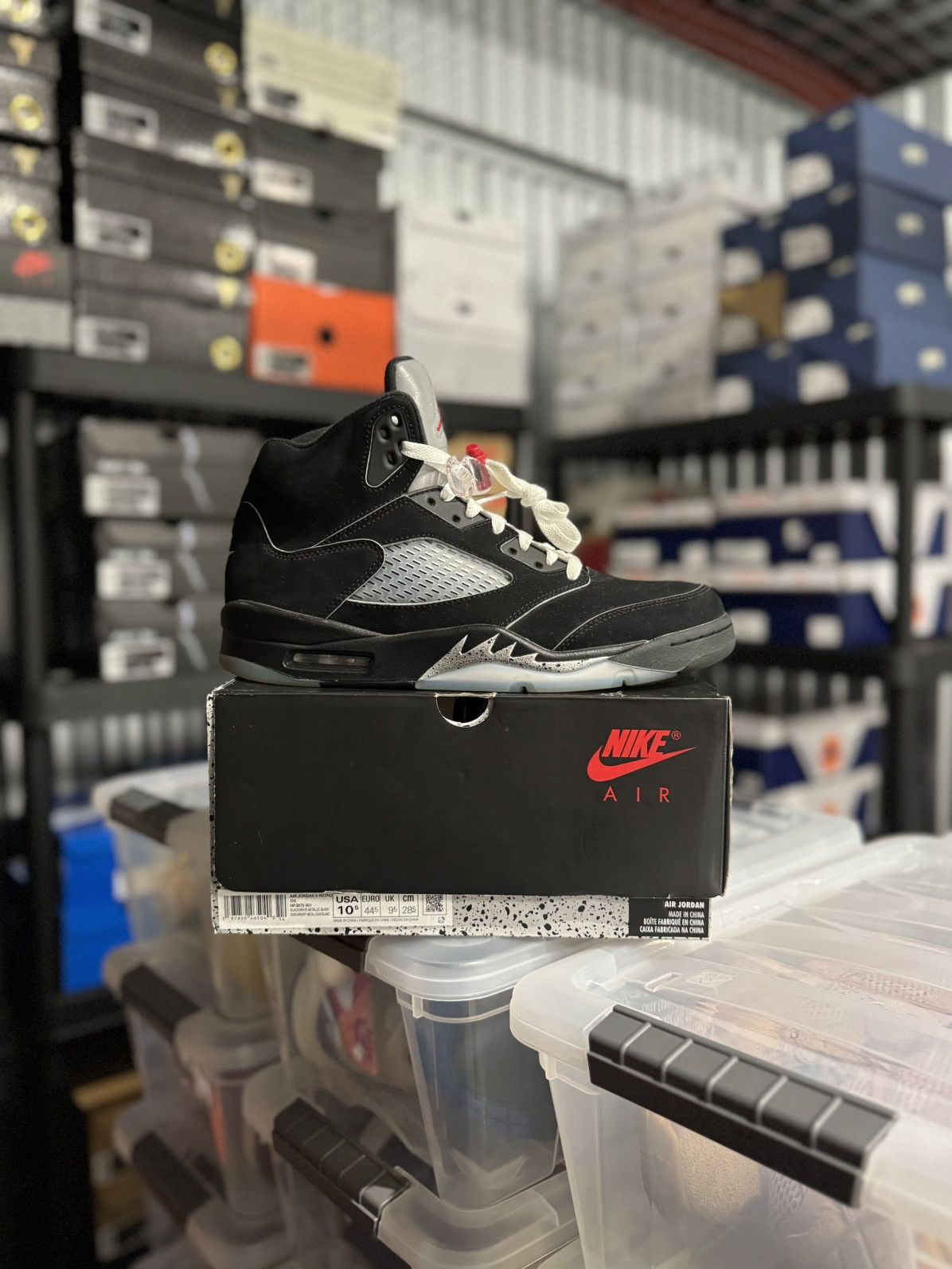 Jordan 5 Retro OG Black Metallic Reimagined Size 10.5