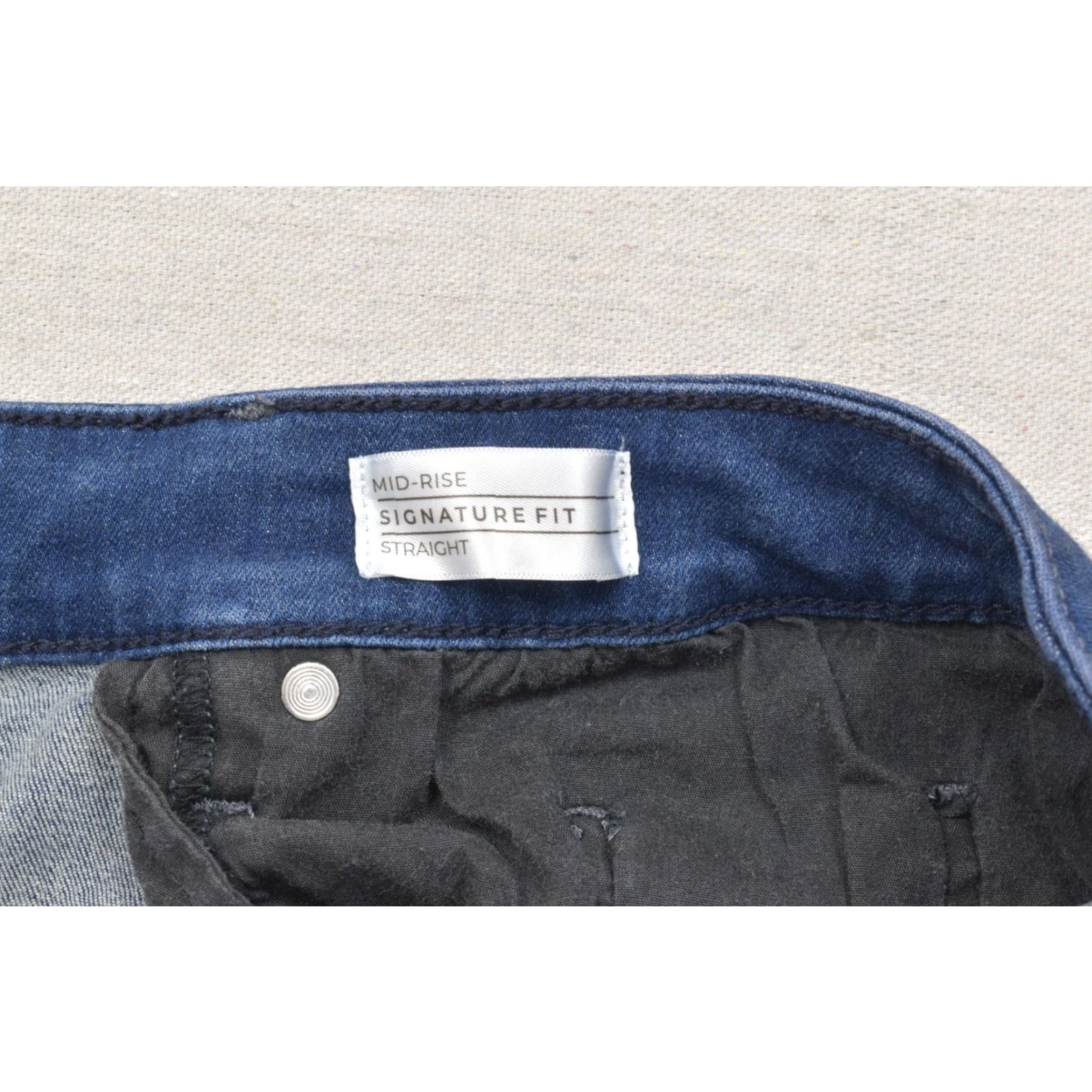 Vintage Lane Bryant Signature Fit Mid-Rise Straight Leg Jeans Blue Denim Size 20L Plus Cotton Denim 5-Pocket Stretch Women Modern Straight jeans for Women Size 42" / US 20 - 6 Thumbnail