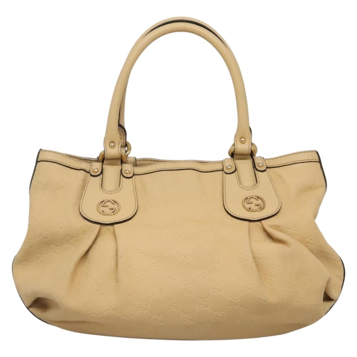 Gucci GUCCI GG Canvas Guccissima Tote Bag Leather Beige Gold Size ONE SIZE - 3 Thumbnail