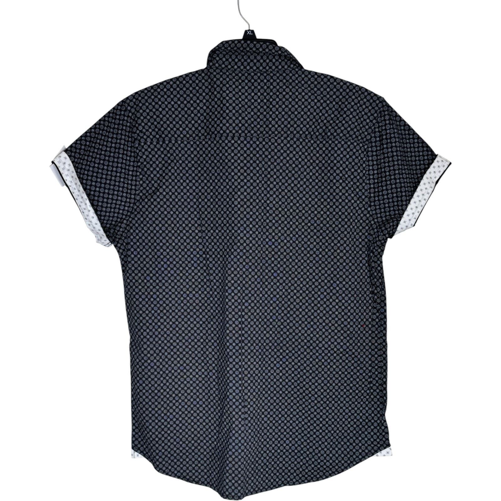 Paper Denim & Cloth Paperdenim & Cloth Slim Fit Shirt XL Black White Geometric Size US L / EU 52-54 / 3 - 7 Thumbnail