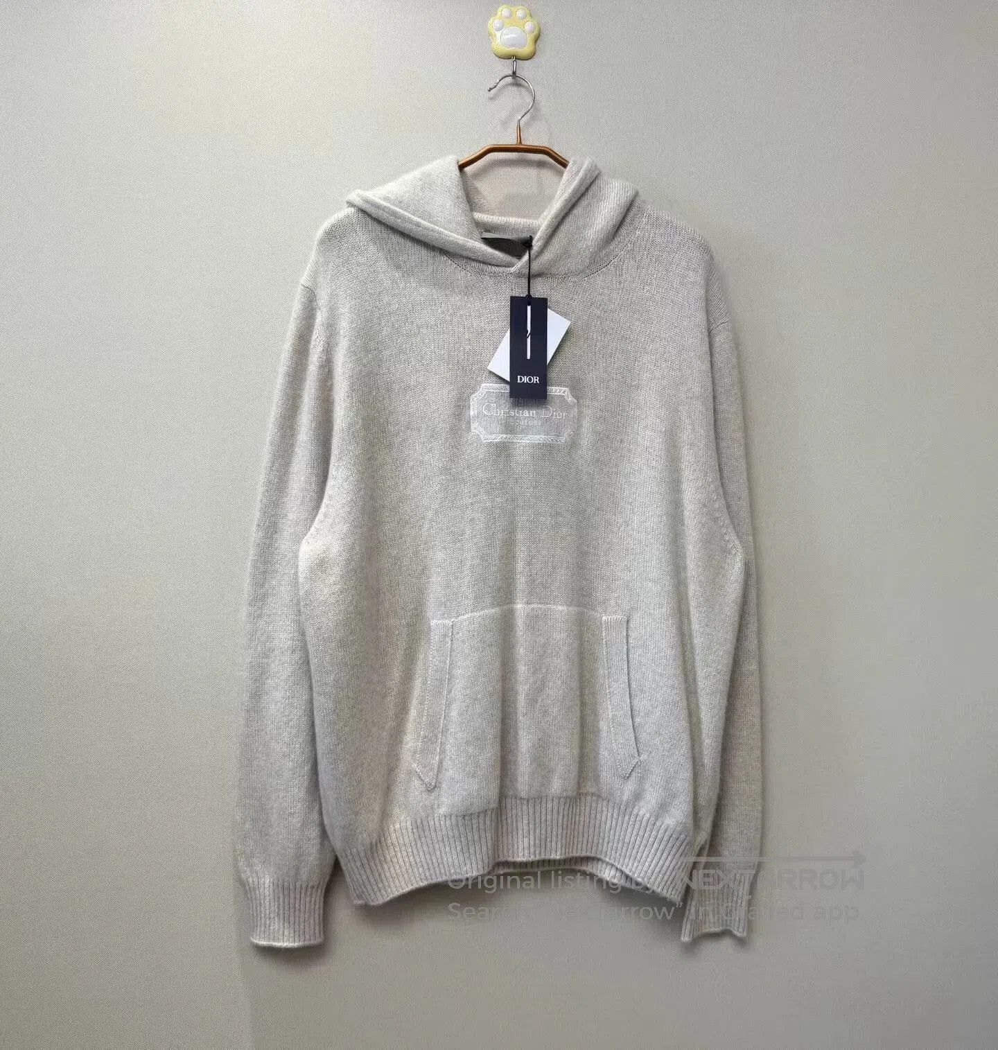 Dior new beige embroidered hoodie from dior. Size US XL / EU 56 / 4 - 1 Thumbnail