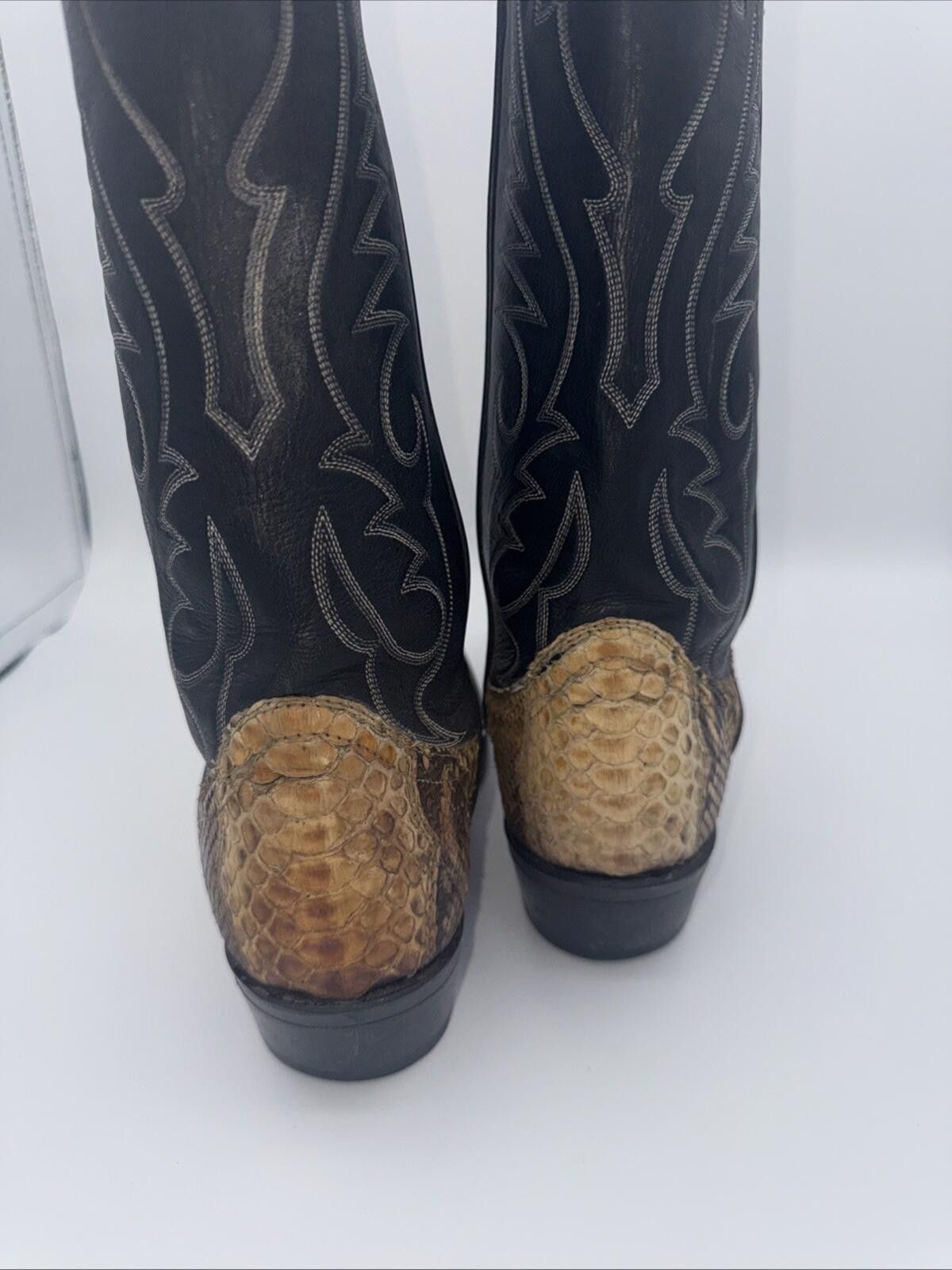 Other Vintage 9D Laredo Python Snakeskin Western Cowboy Boots USA Size US 9 / EU 42 - 5 Thumbnail