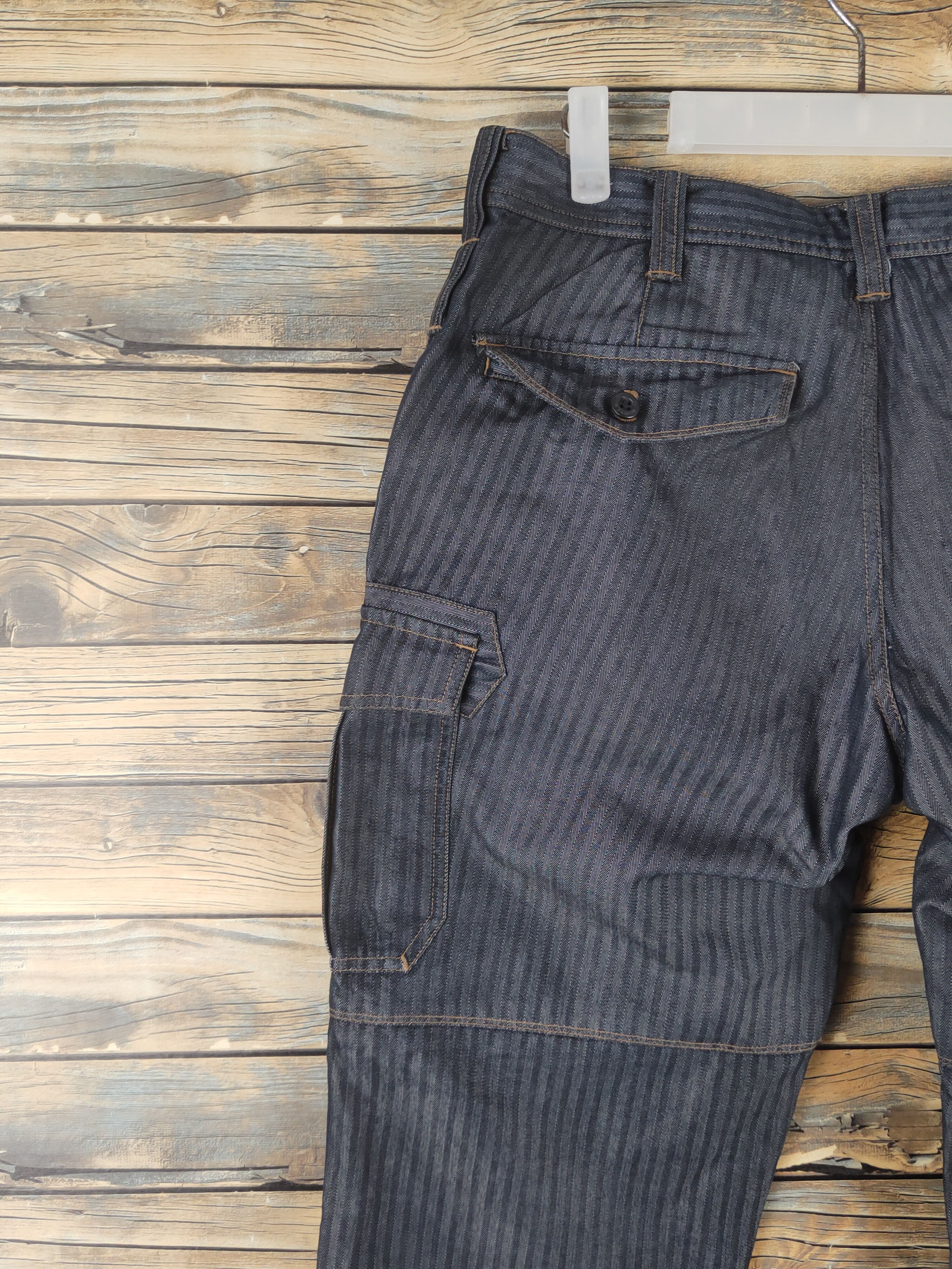 Japanese Brand DL Burtle Navy Multipocket Cargo Pants #46-270T Size US 32 / EU 48 - 9 Thumbnail