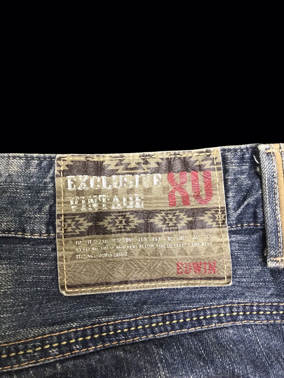 Edwin 💥BAGGY💥EDWIN 444XV Stone Wash Fades Denim F157 Size US 36 / EU 52 - 16 Thumbnail
