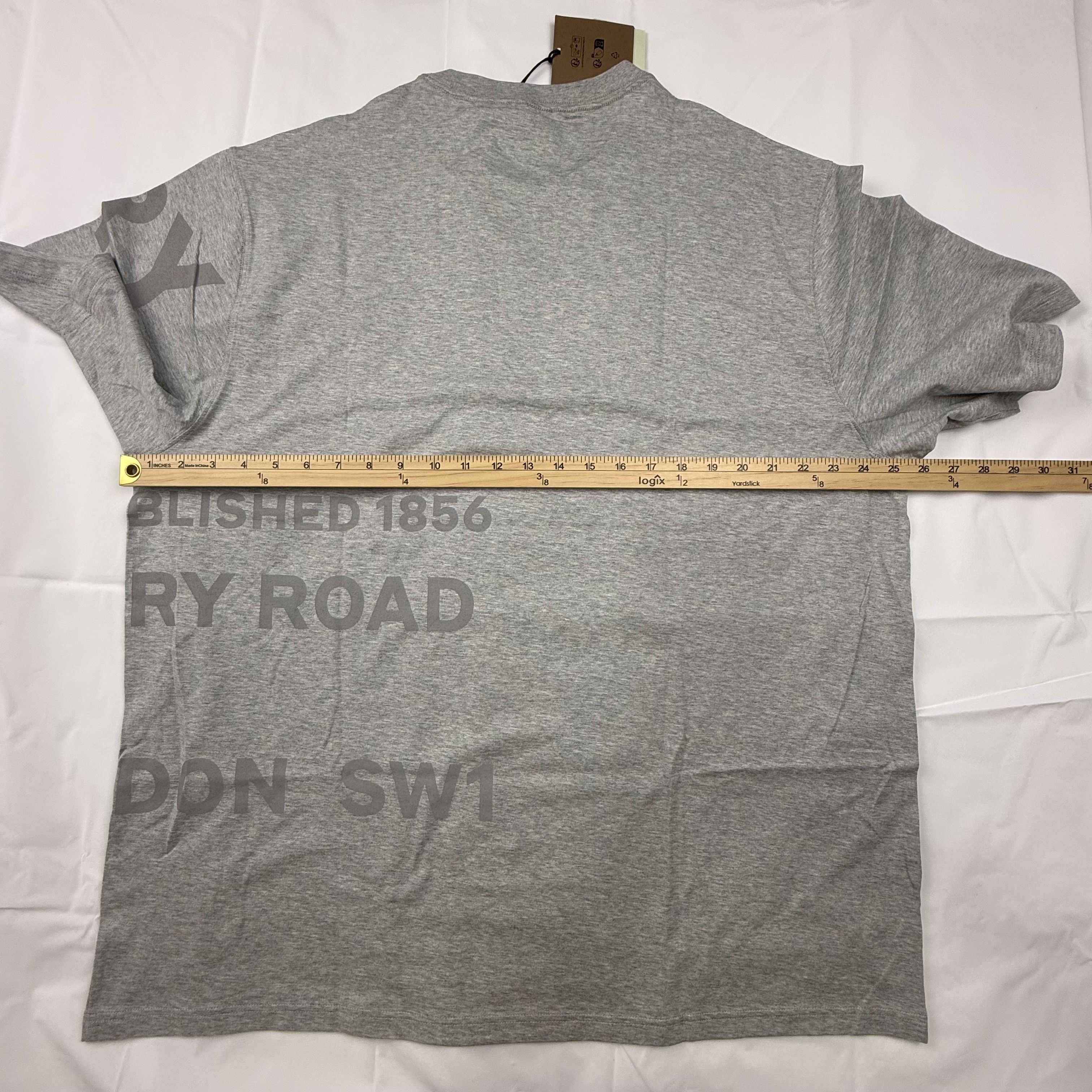 Burberry Burberry Mens Horseferry Print Grey Cotton Oversized T Size US XXL / EU 58 / 5 - 9 Thumbnail
